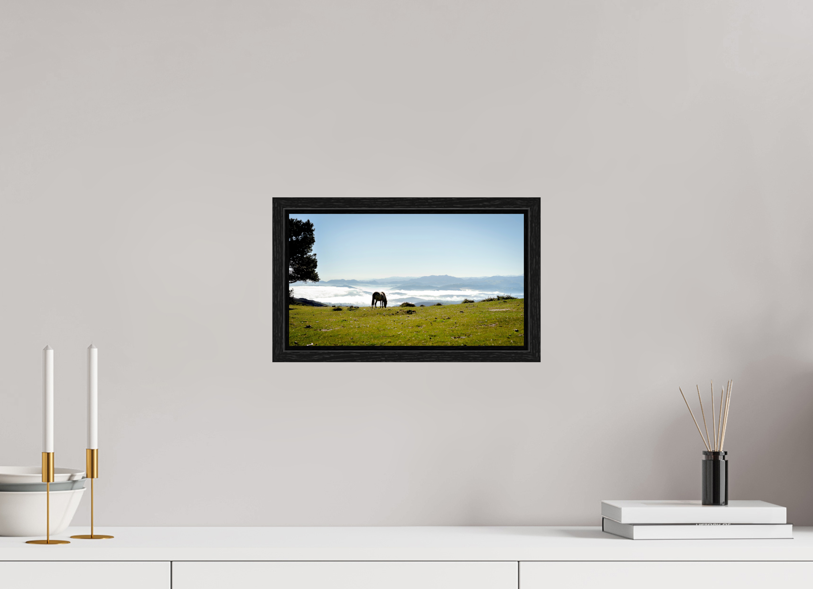 32 x 18 cm, Floater Frame A Horse with a View