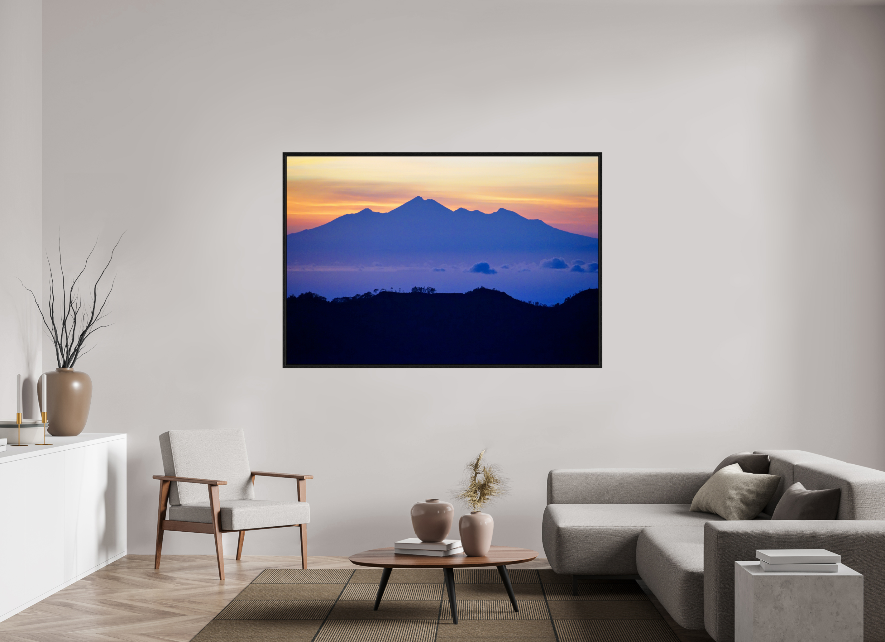 180 x 120 cm, Floater Frame Mount Agung at Sunrise, Bali-Indonesia