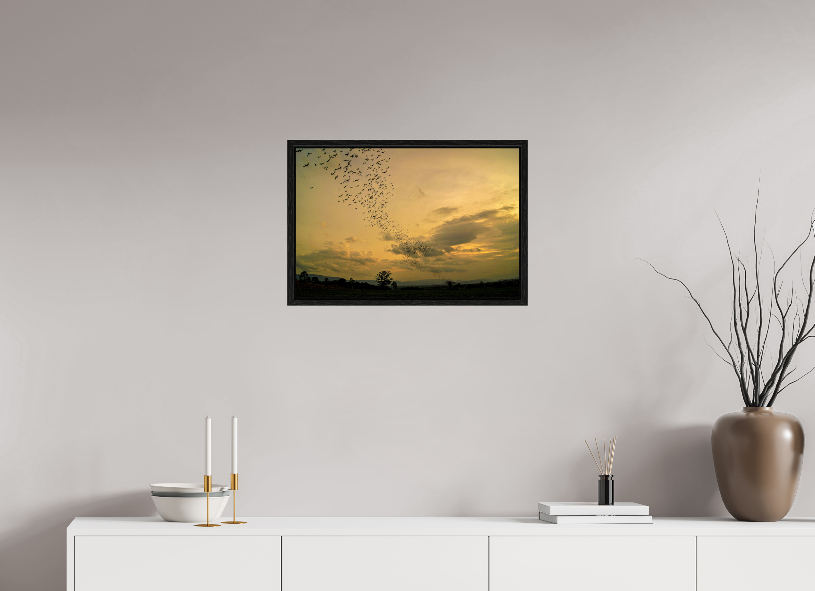 60 x 40 cm, Floater Frame Dusk Emergence