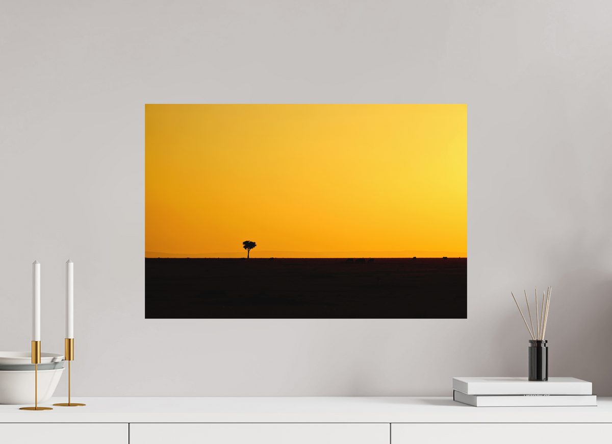 60 x 40 cm, Hahnemühle Photo Rag Ultra Smooth Golden Sky over the African Savannah