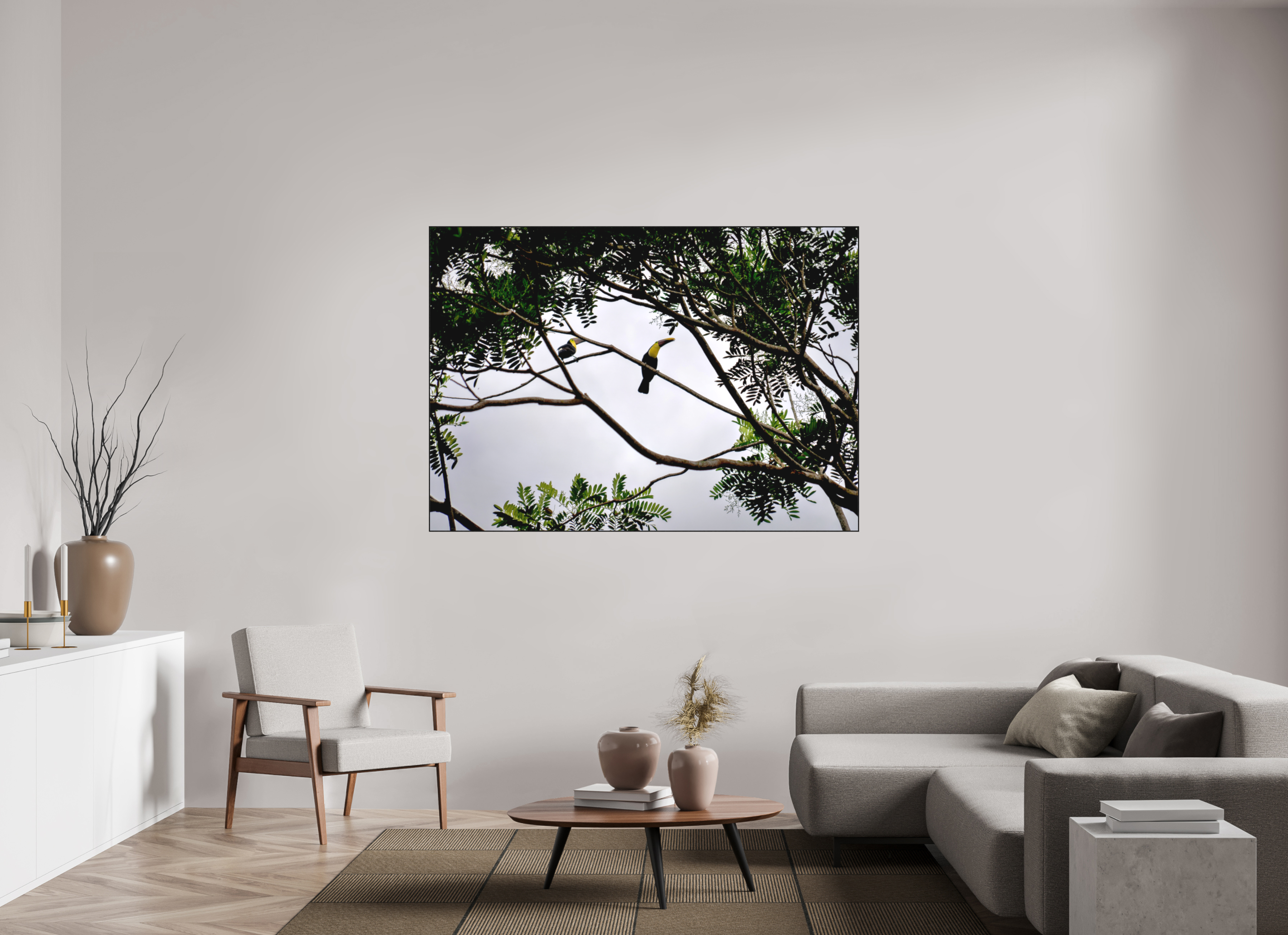 169.4 x 120 cm, Solid Wood Artbox A Hornbill on a Branch