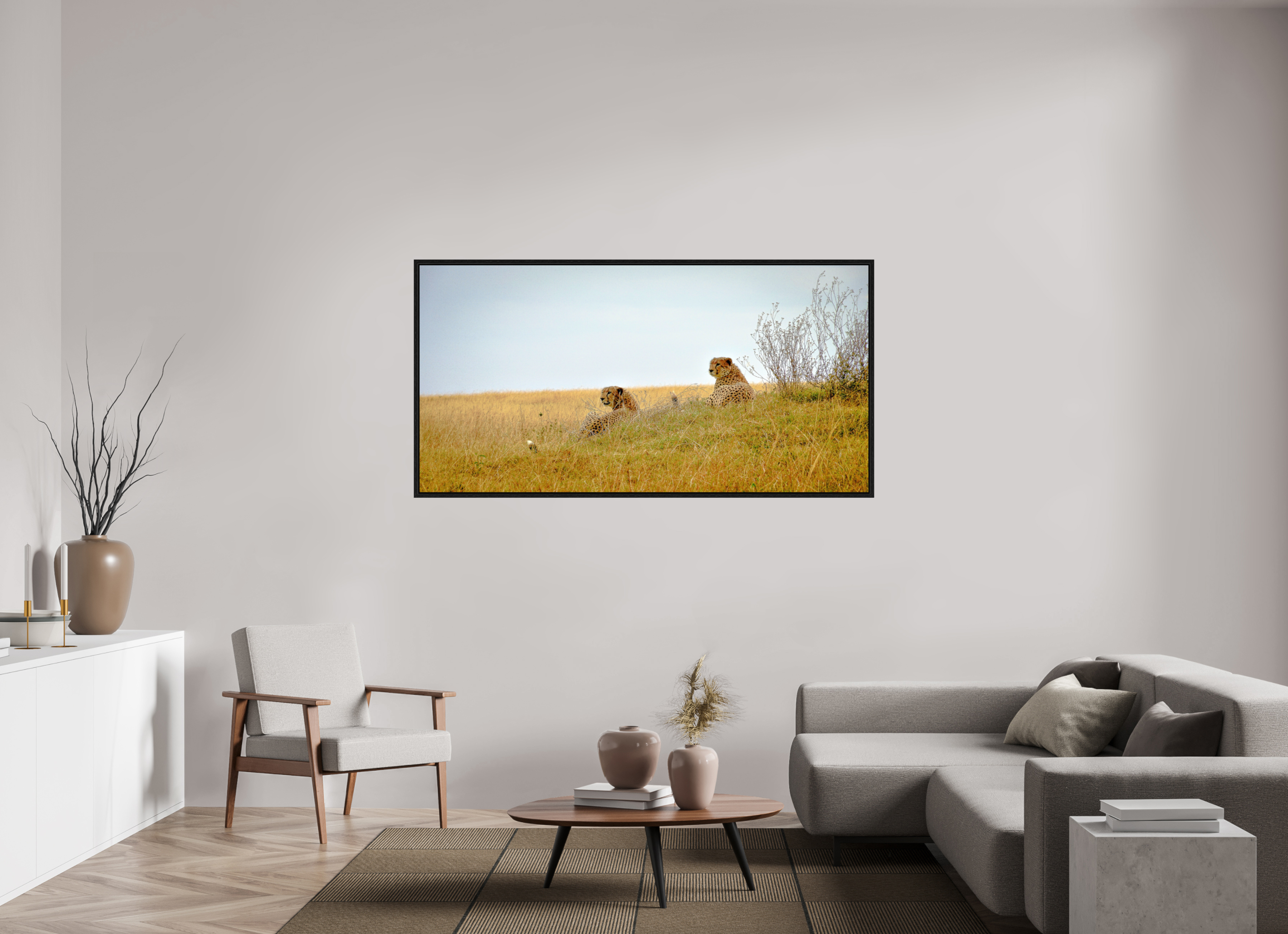 178 x 90 cm, Floater Frame Cheetah Connection