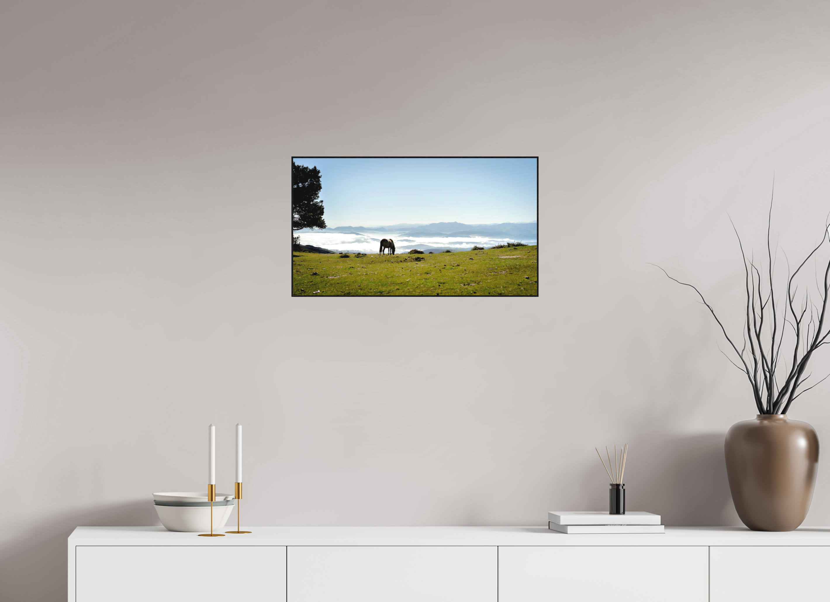 64 x 36 cm, Solid Wood Artbox A Horse with a View