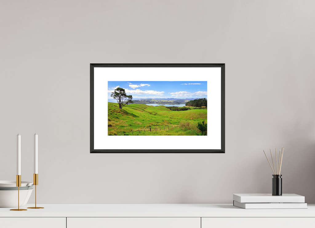 35.8 x 20 cm, Changeable Magnetic Frame - Hahnemühle Fineart Pearl Coromandel Landscape