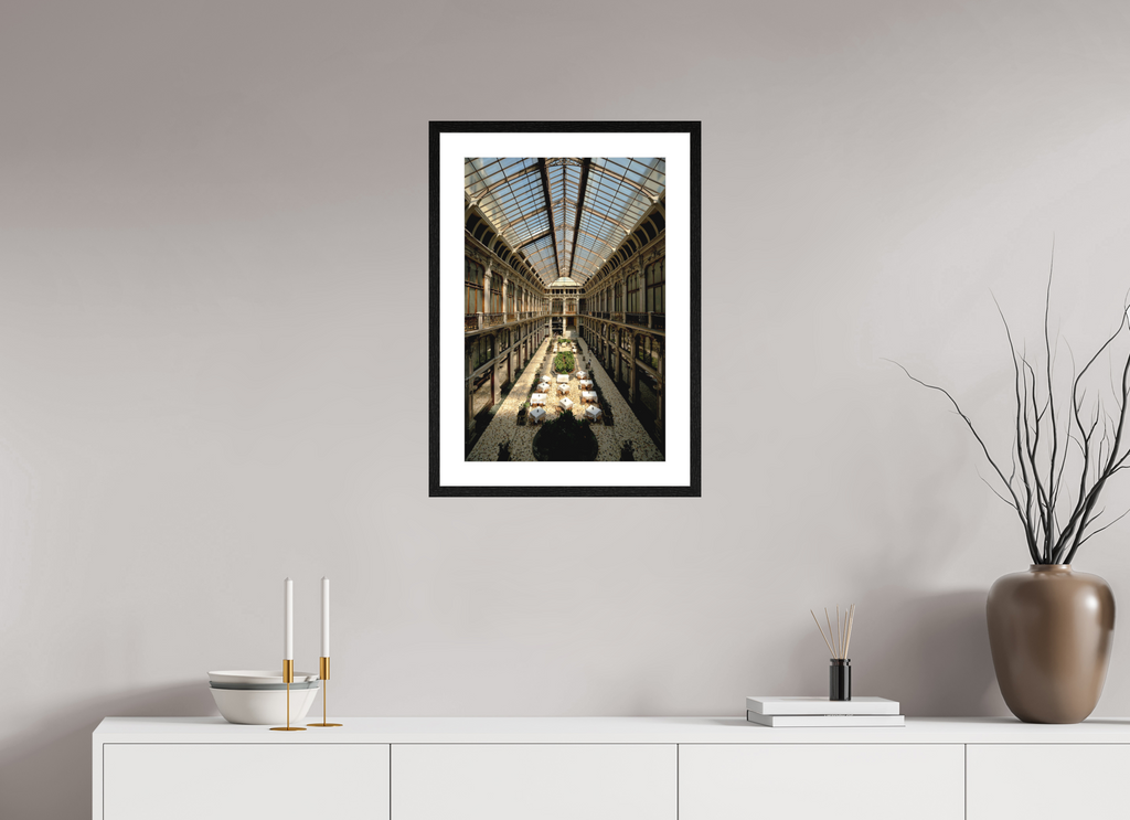 40 x 60 cm, Smooth Natural Paper Print with Frame Beneath the Glass Vault