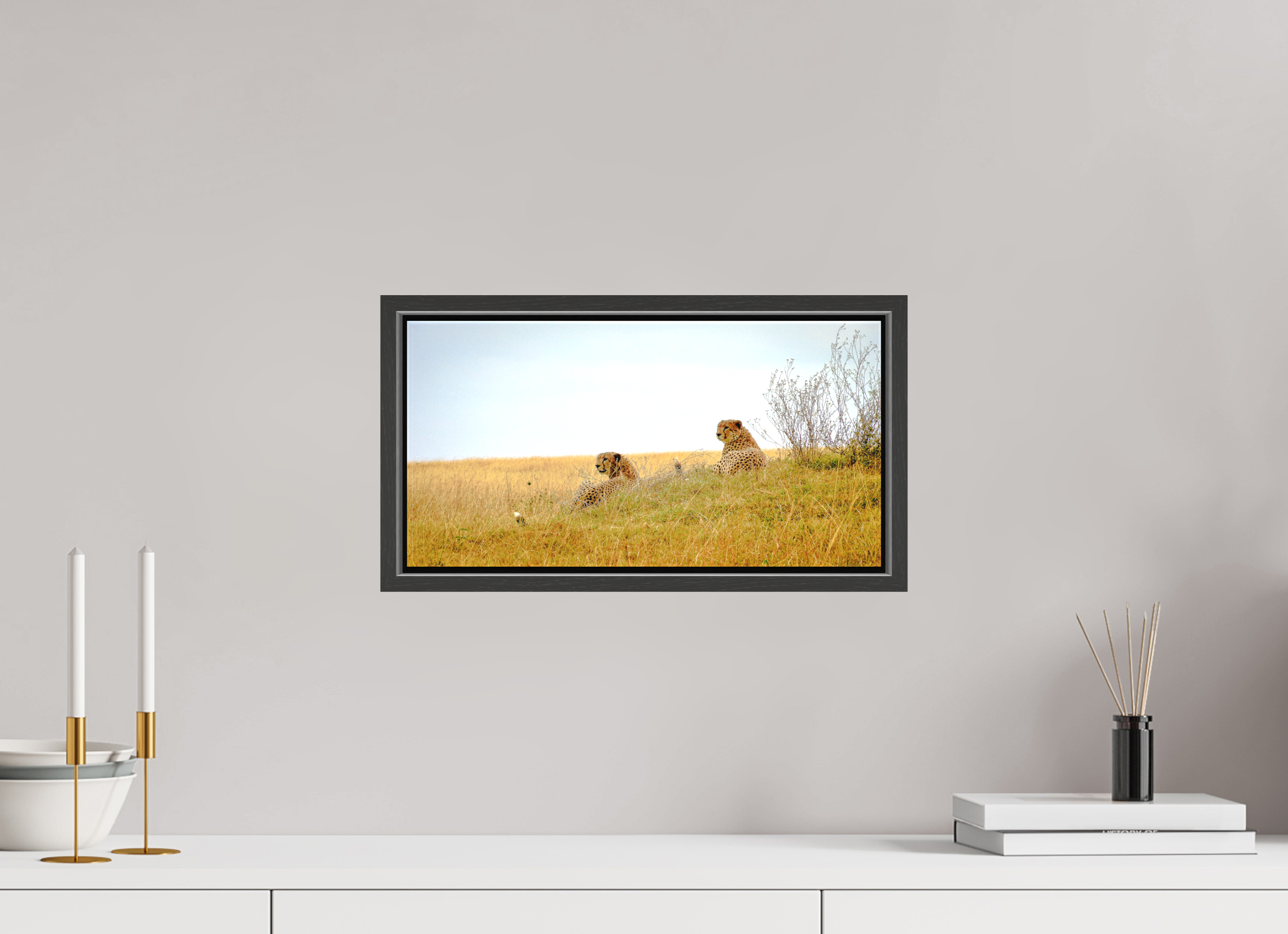 39.6 x 20 cm, Canvas Cheetah Connection
