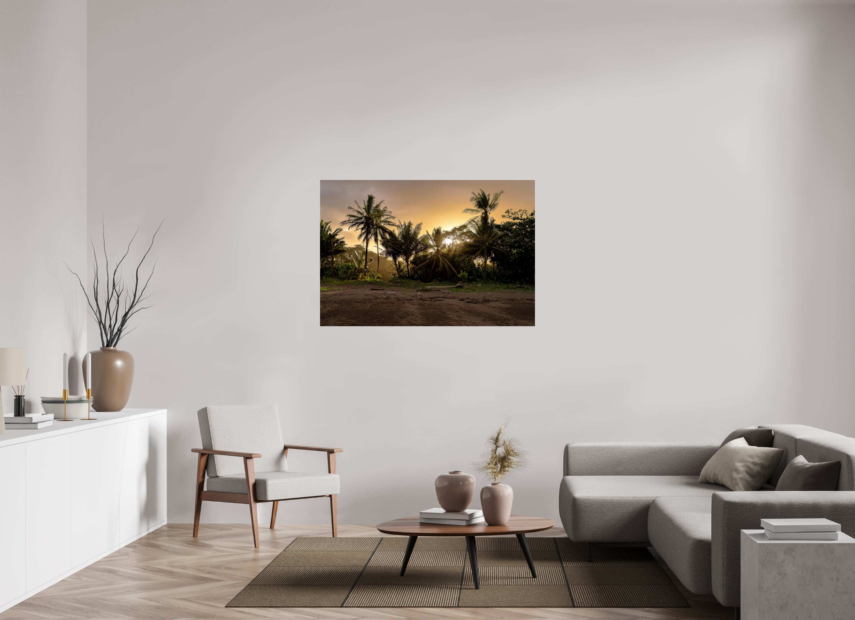 132.1 x 90 cm, Photo Print Under Acrylic Glass Sunlit Shores