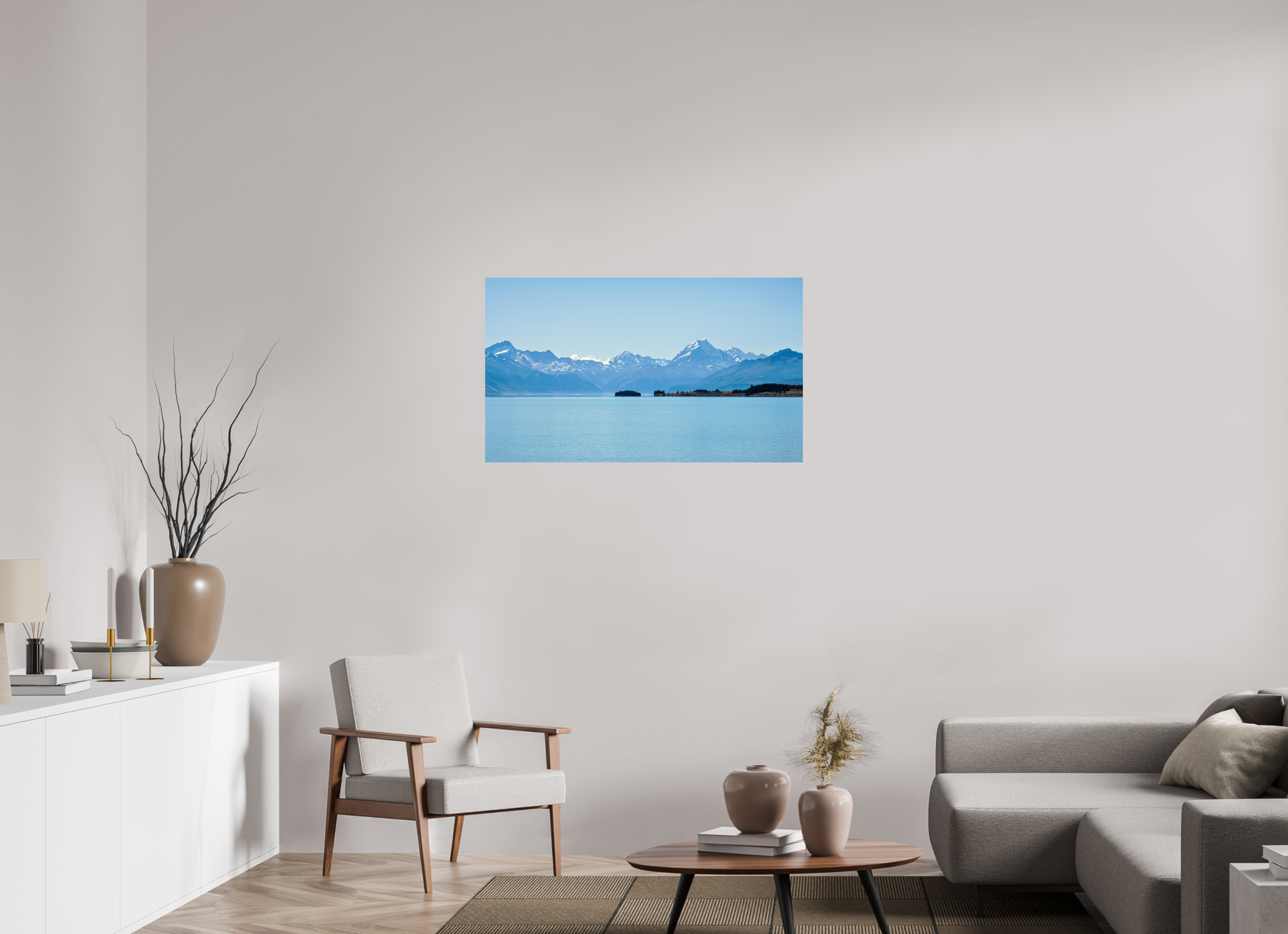 103.1 x 60 cm, PH Print On Fujiflex High Gloss Aoraki Reflections – Lake Pukaki & Mount Cook, New Zealand