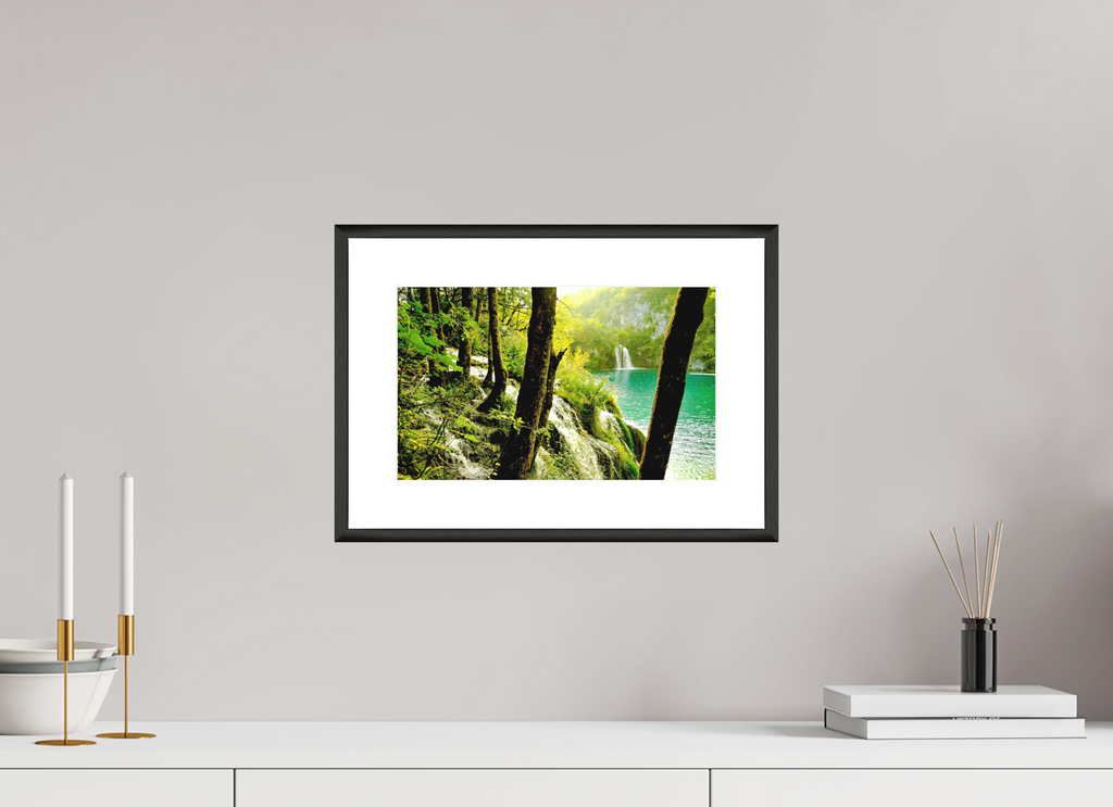 32.5 x 20 cm, Changeable Magnetic Frame - Hahnemühle Fineart Pearl A Lush Forest in Tears