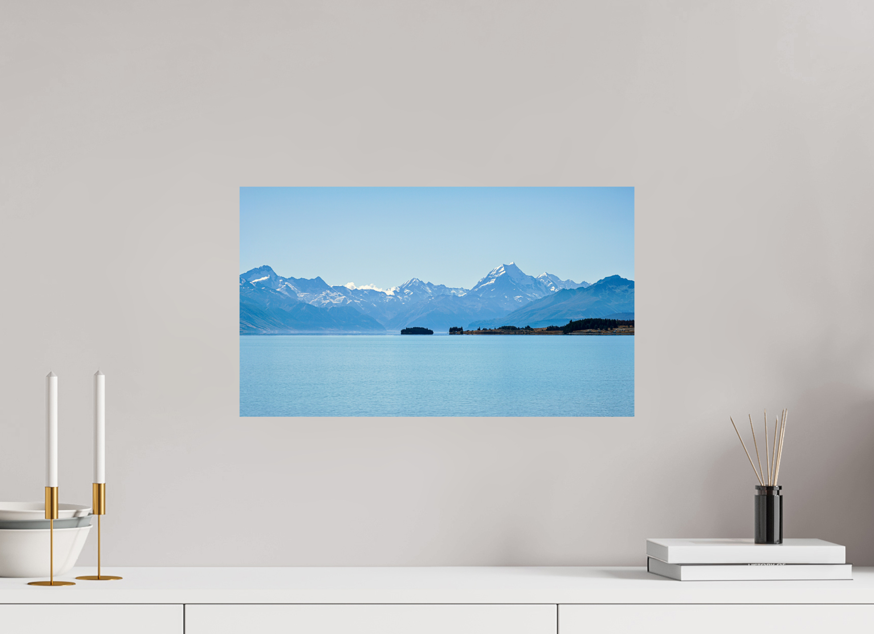 51.5 x 30 cm, PH Print On Fujiflex High Gloss Aoraki Reflections – Lake Pukaki & Mount Cook, New Zealand