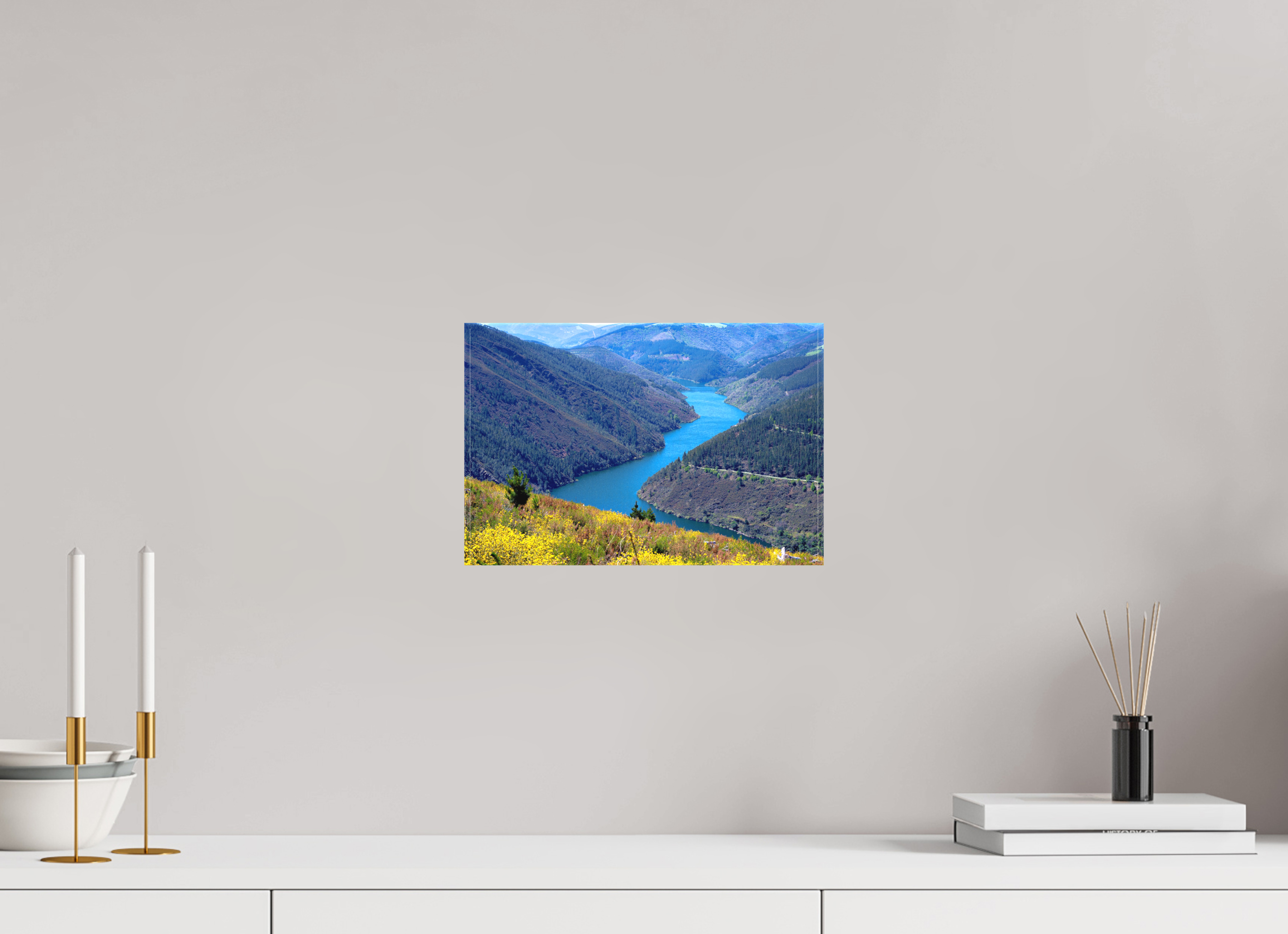 30.2 x 20 cm, Matte Canvas on Stretcher Frame Blue River