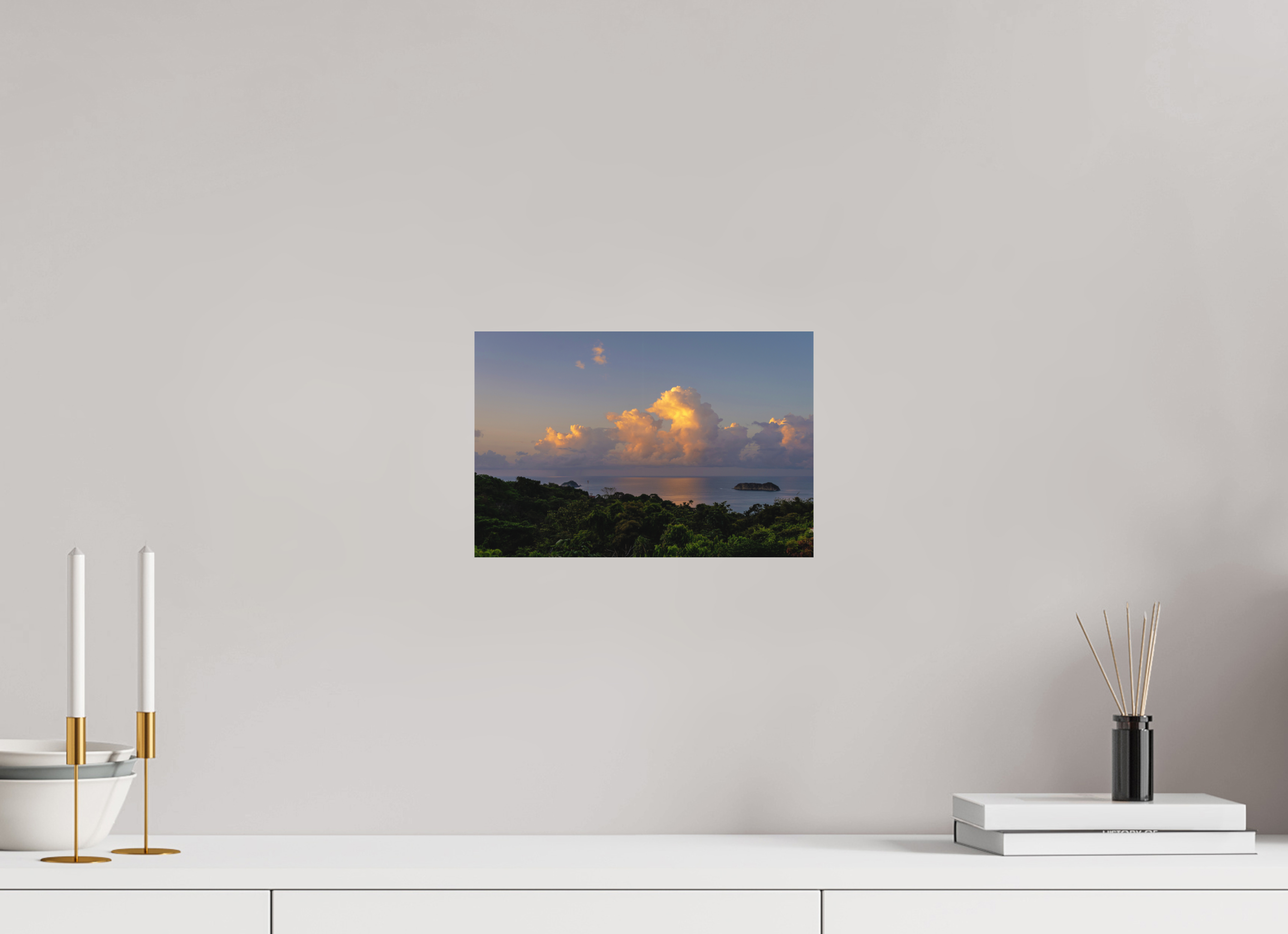 30 x 20 cm, Fine Art Print Smooth Morning Clouds - Costa Rica