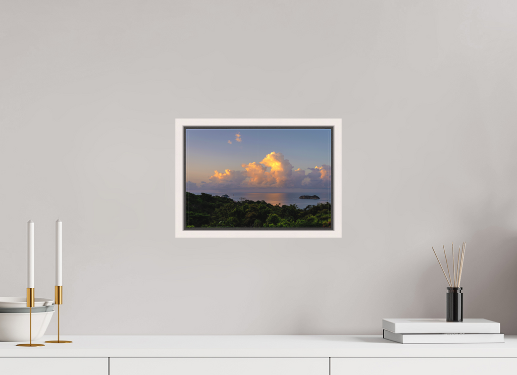 30 x 20 cm, Matte Canvas 15 mm Frame Morning Clouds - Costa Rica