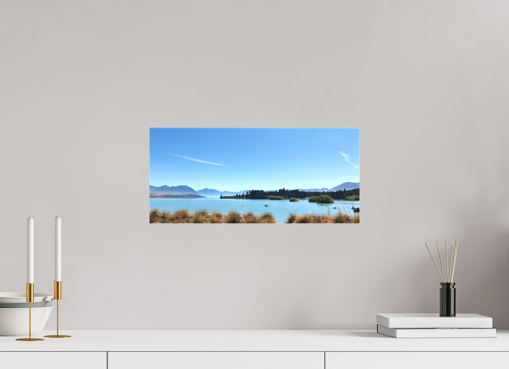 45.2 x 20 cm, Matte Canvas on Stretcher Frame Lake Pukaki - New Zealand