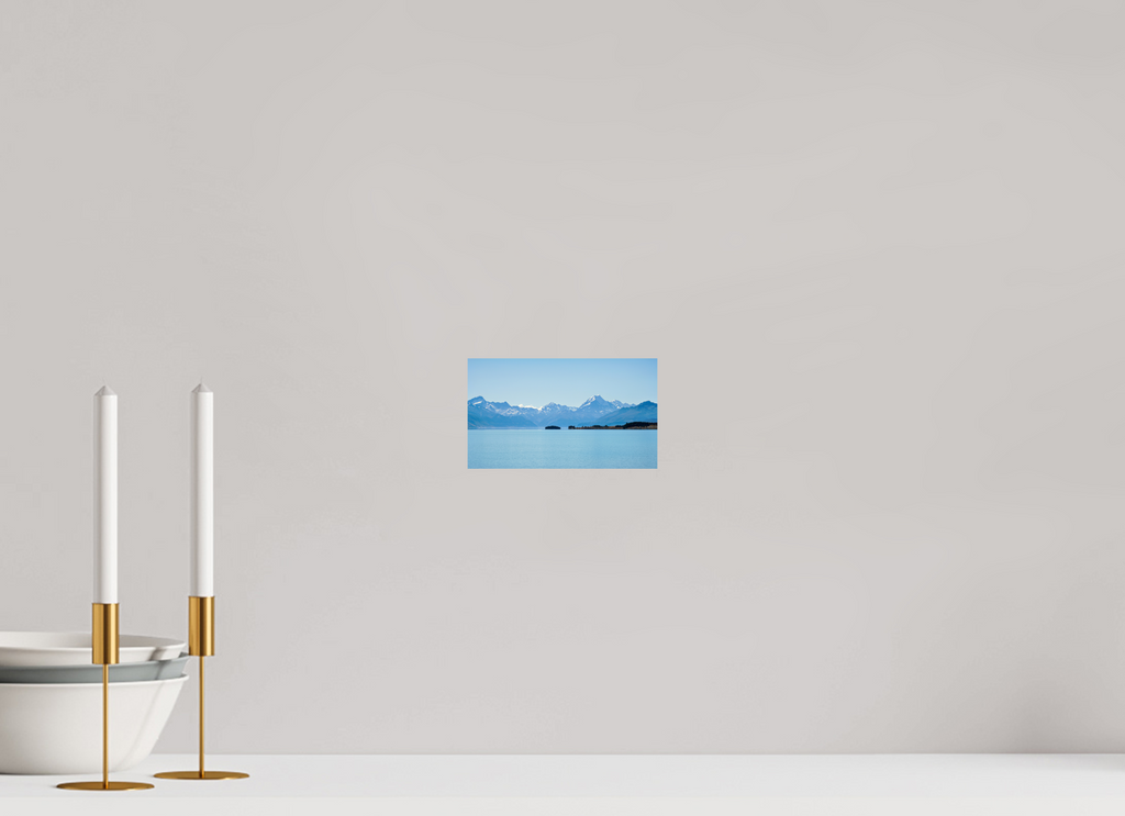 17.2 x 10 cm, Photo Print On Fuji Crystal DP II Aoraki Reflections – Lake Pukaki & Mount Cook, New Zealand