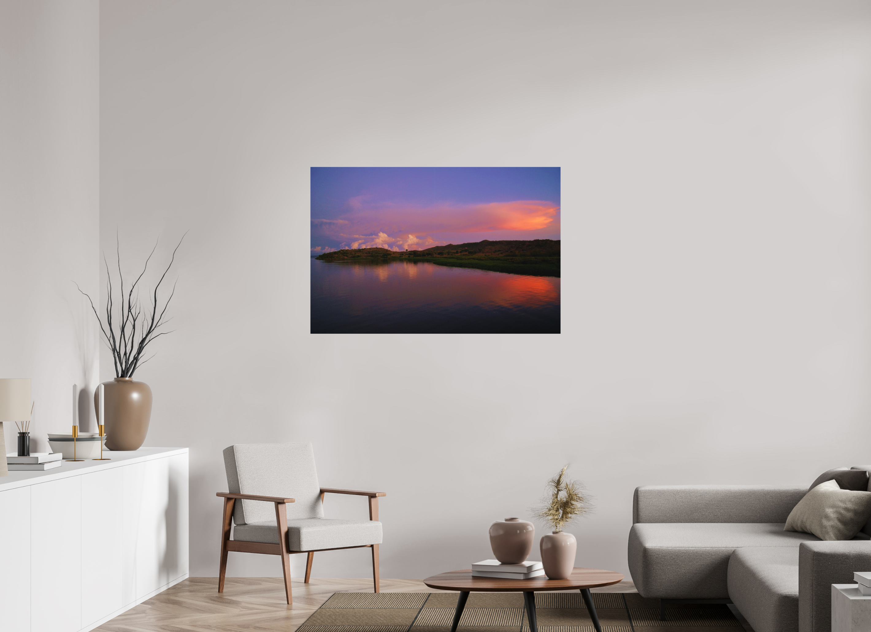 120 x 80 cm, Fine Art Print Smooth Sunrise Hues - Tanzania