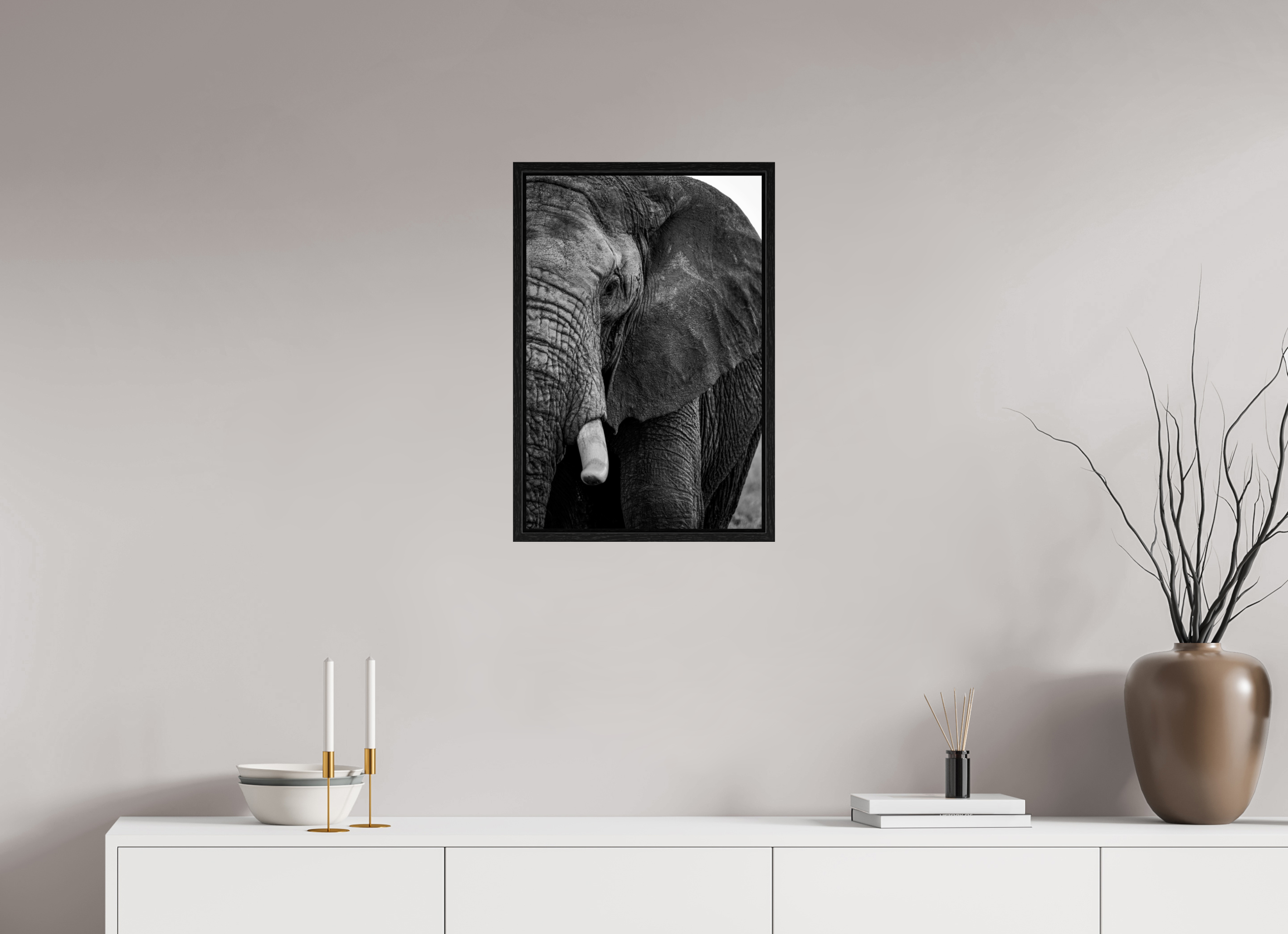 40 x 60 cm, Floater Frame The Hidden Side of Elephants
