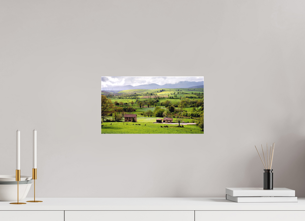36.6 x 20 cm, Matte Canvas on Stretcher Frame Fields in Bloom, Galicia
