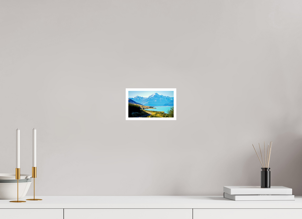 17.1 x 10 cm, Fujiflex High Gloss with 1 cm Border Mount Cook Road - New Zealand