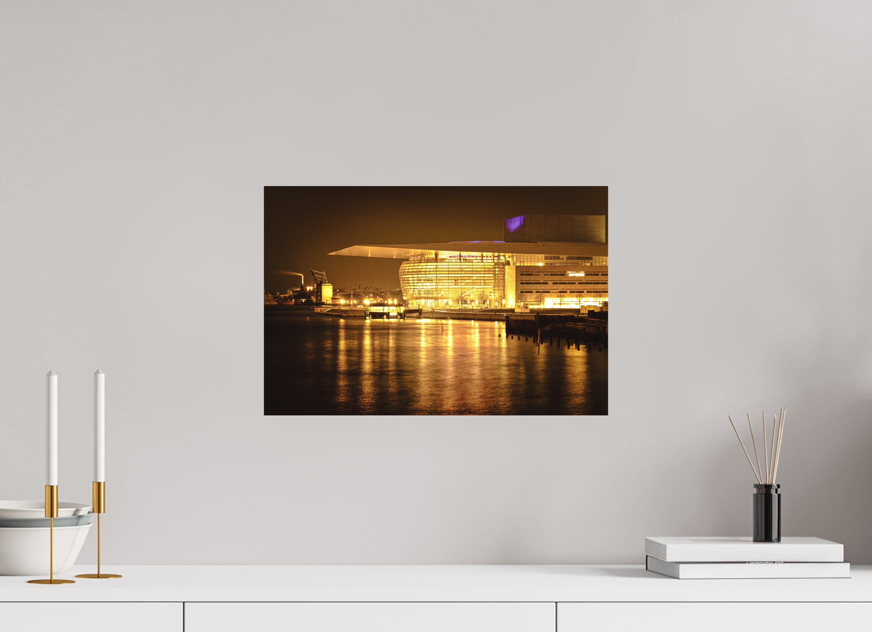 45 x 30 cm, Fine Art Print Smooth Operaen at Night