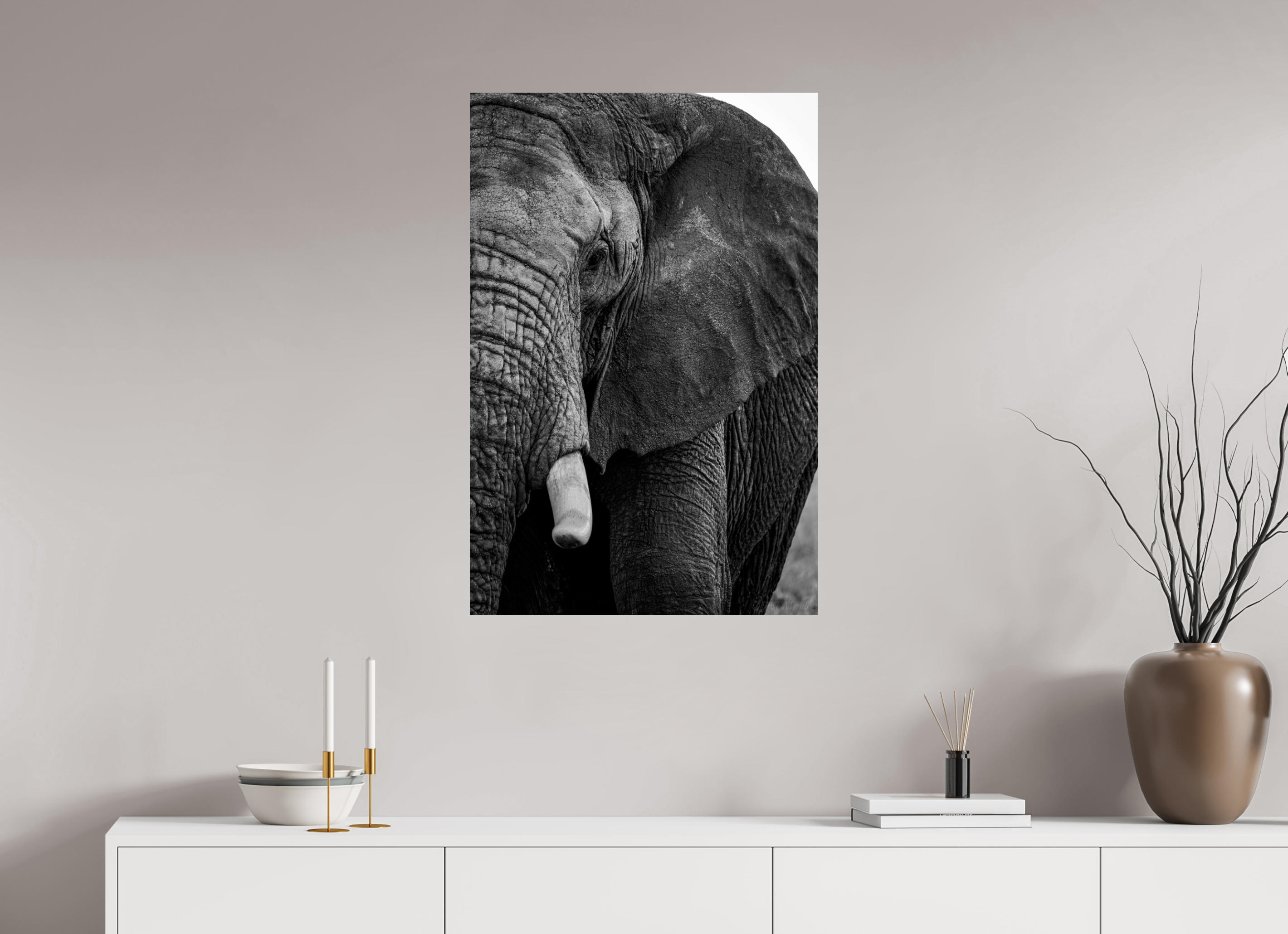 60 x 90 cm, PH Print On Fujiflex High Gloss The Hidden Side of Elephants