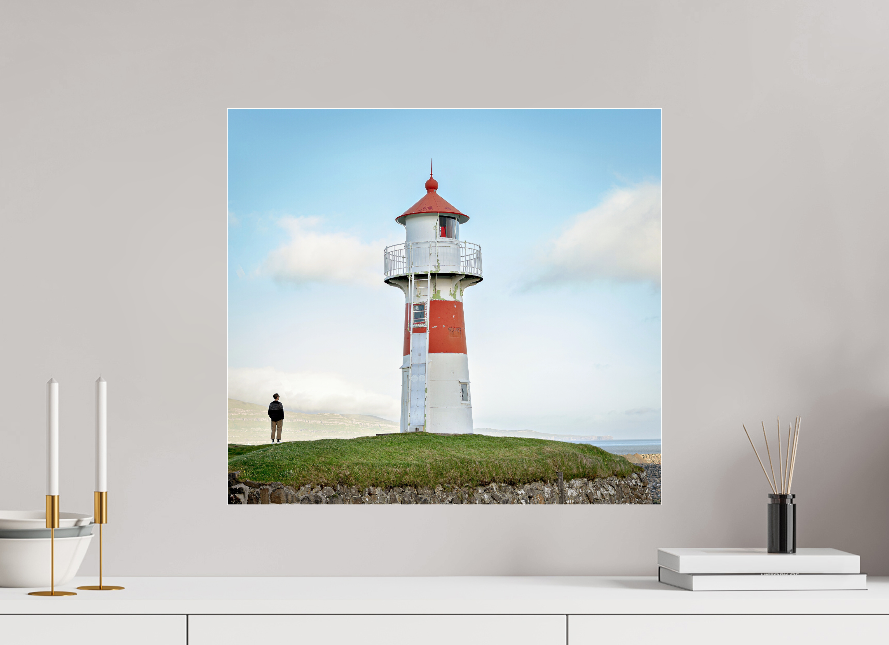 54.8 x 50 cm, Photo Print Under Acrylic Glass Edge of the Horizon