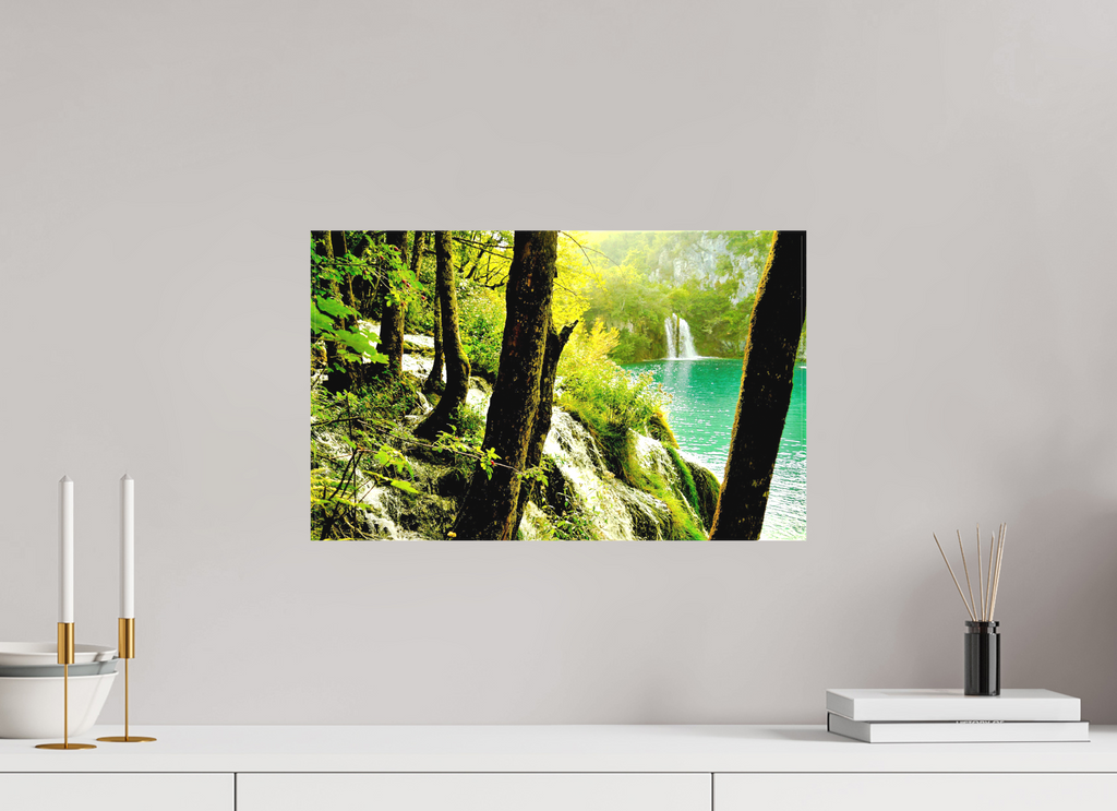 48.7 x 30 cm, Matte Canvas on Stretcher Frame Emerald Cascades