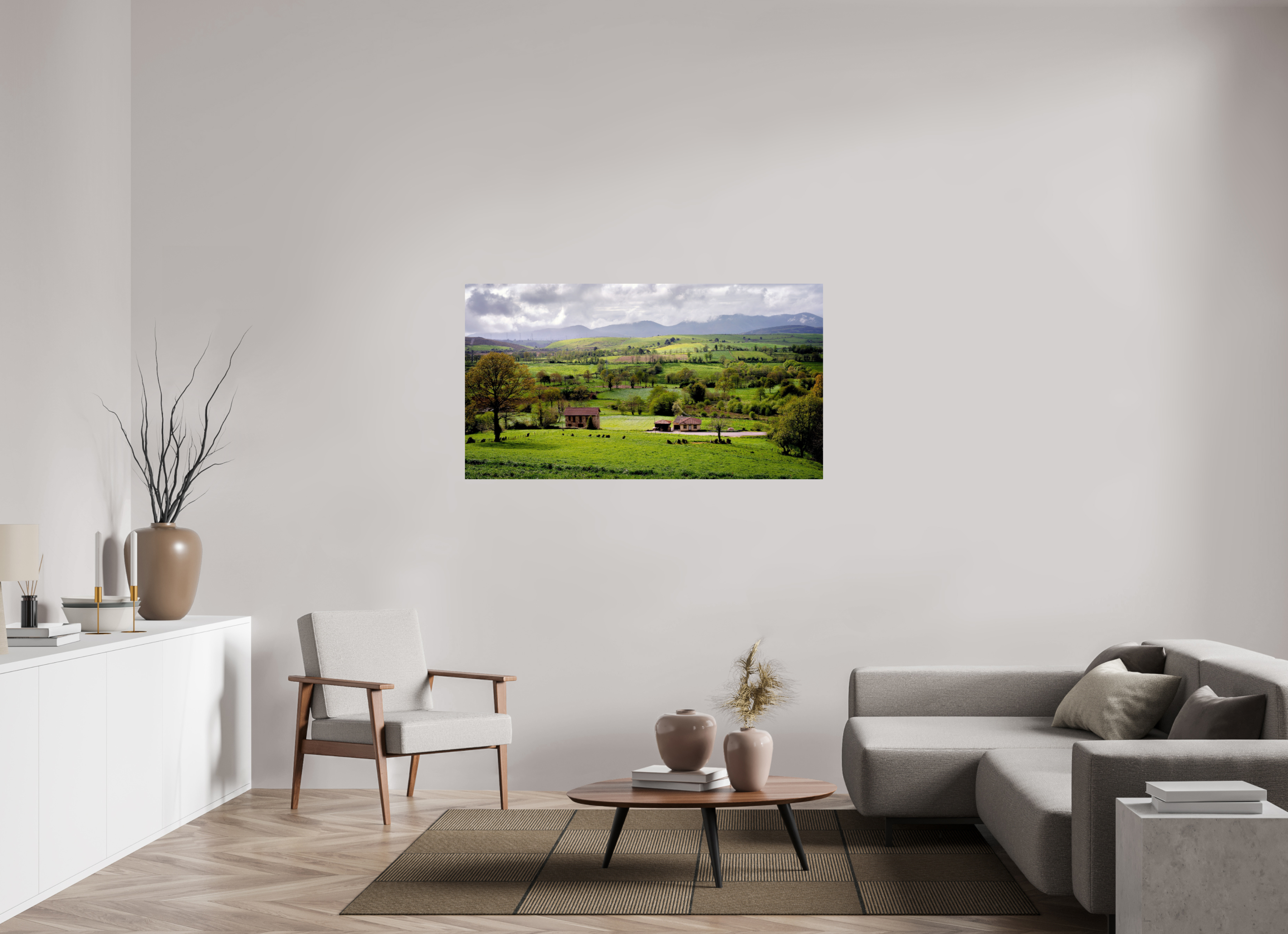 146.5 x 80 cm, PH Print On Fujiflex High Gloss A Lush Hilly Countryside in Spain