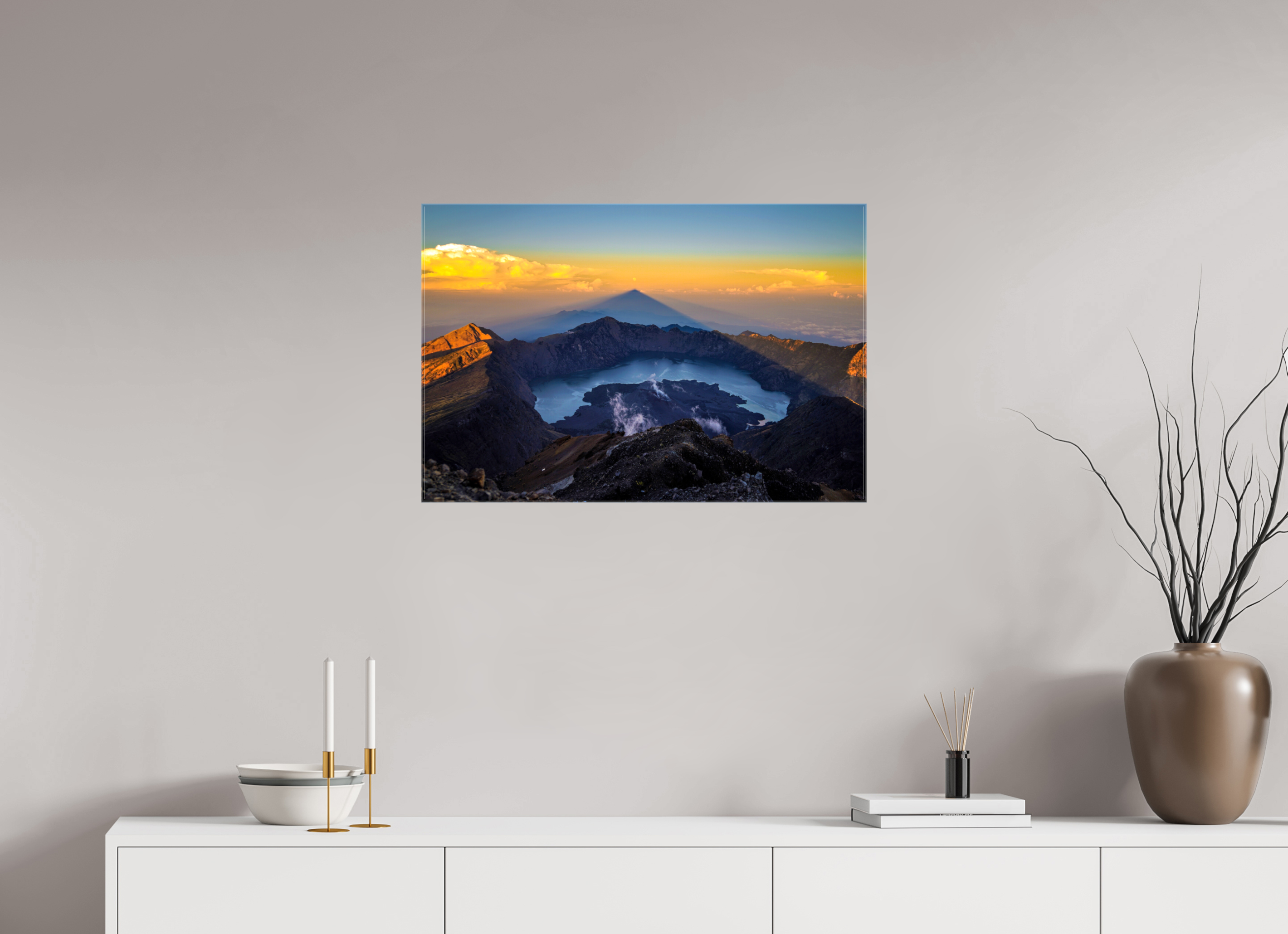 75 x 50 cm, Canvases Unframed Mount Rinjani's Caldera  - Lombok - Indonesia