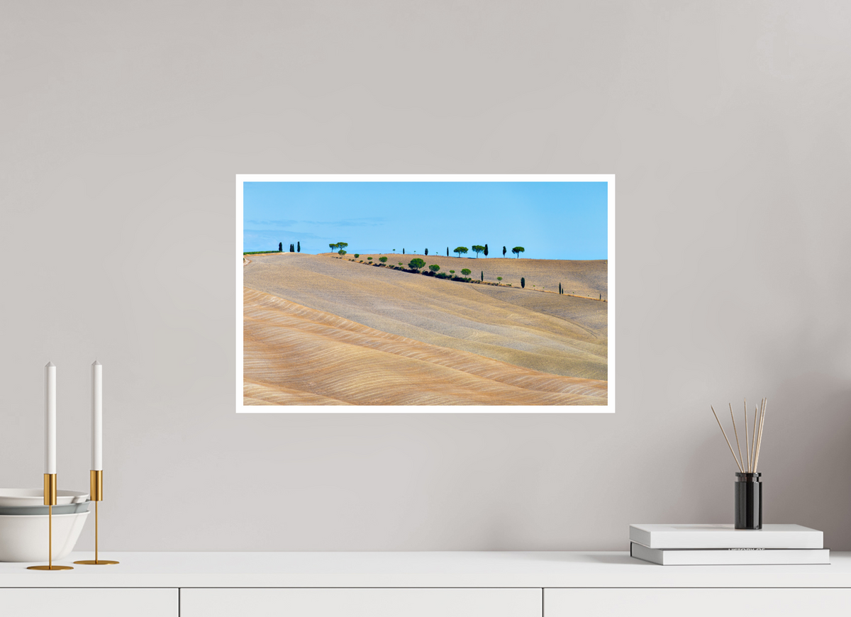 48.8 x 30 cm, Fujiflex High Gloss with 1 cm Border Waves of the Harvest, Tuscany, Italy