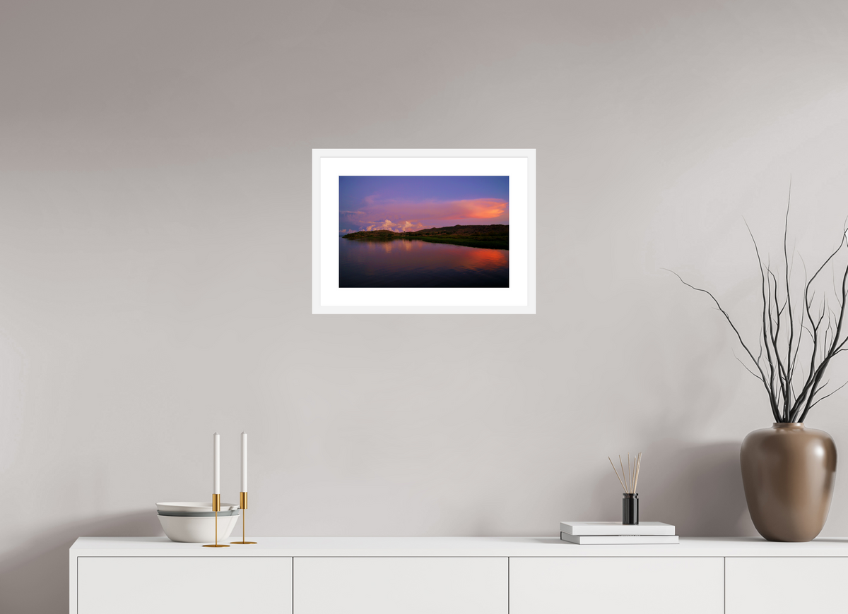 45 x 30 cm, Fine Art Print with Frame Sunrise Hues - Tanzania