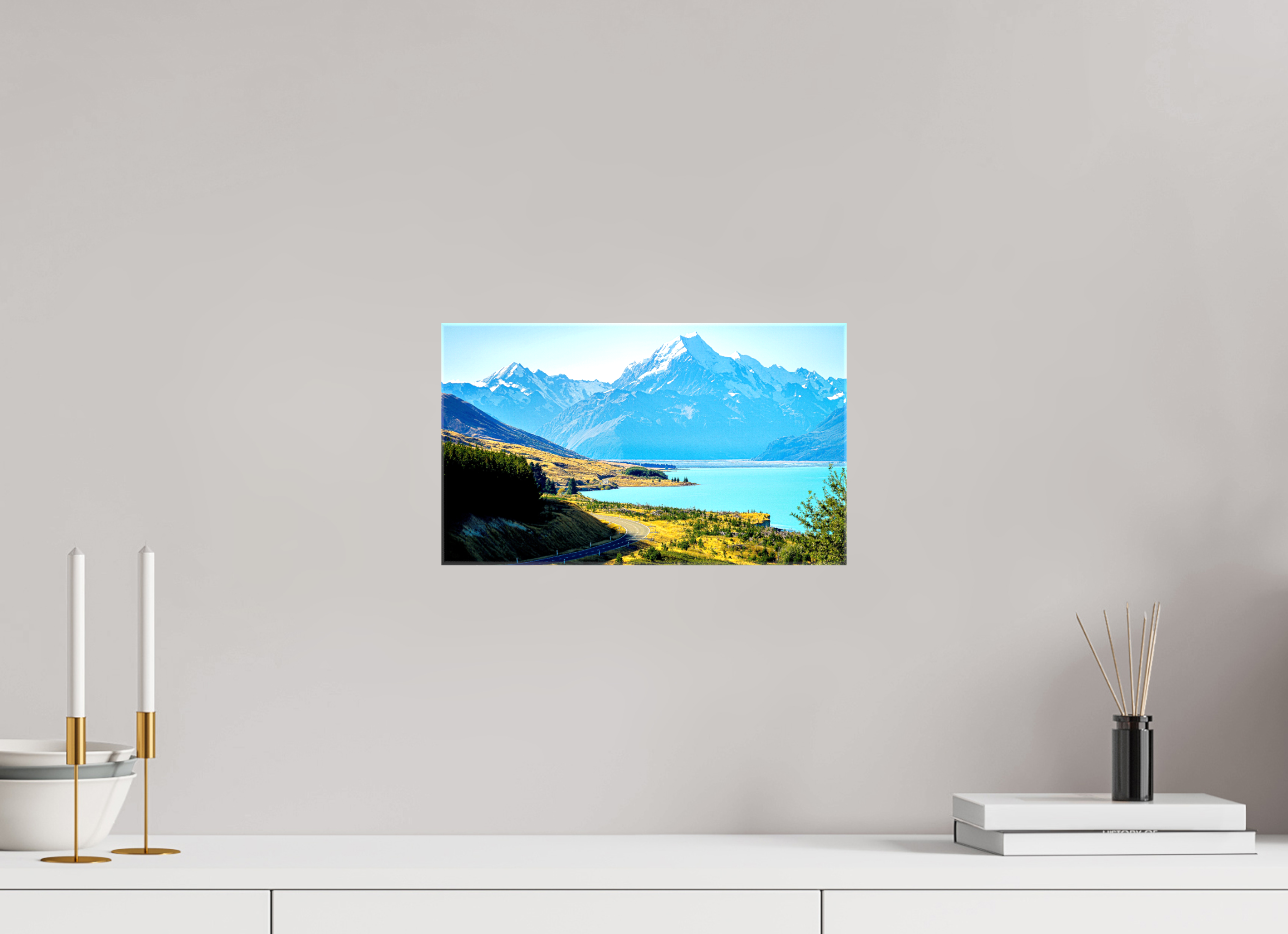 34.2 x 20 cm, Canvases Unframed Mount Cook Road - New Zealand
