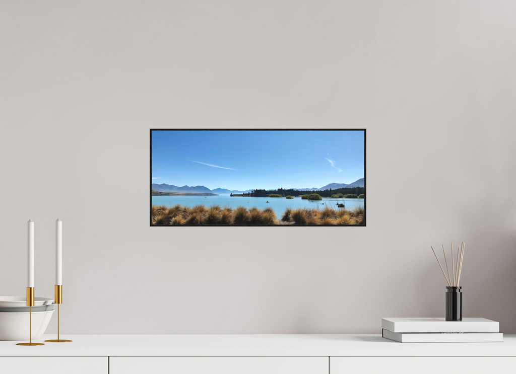 45.2 x 20 cm, Solid Wood Artbox Lake Pukaki - New Zealand