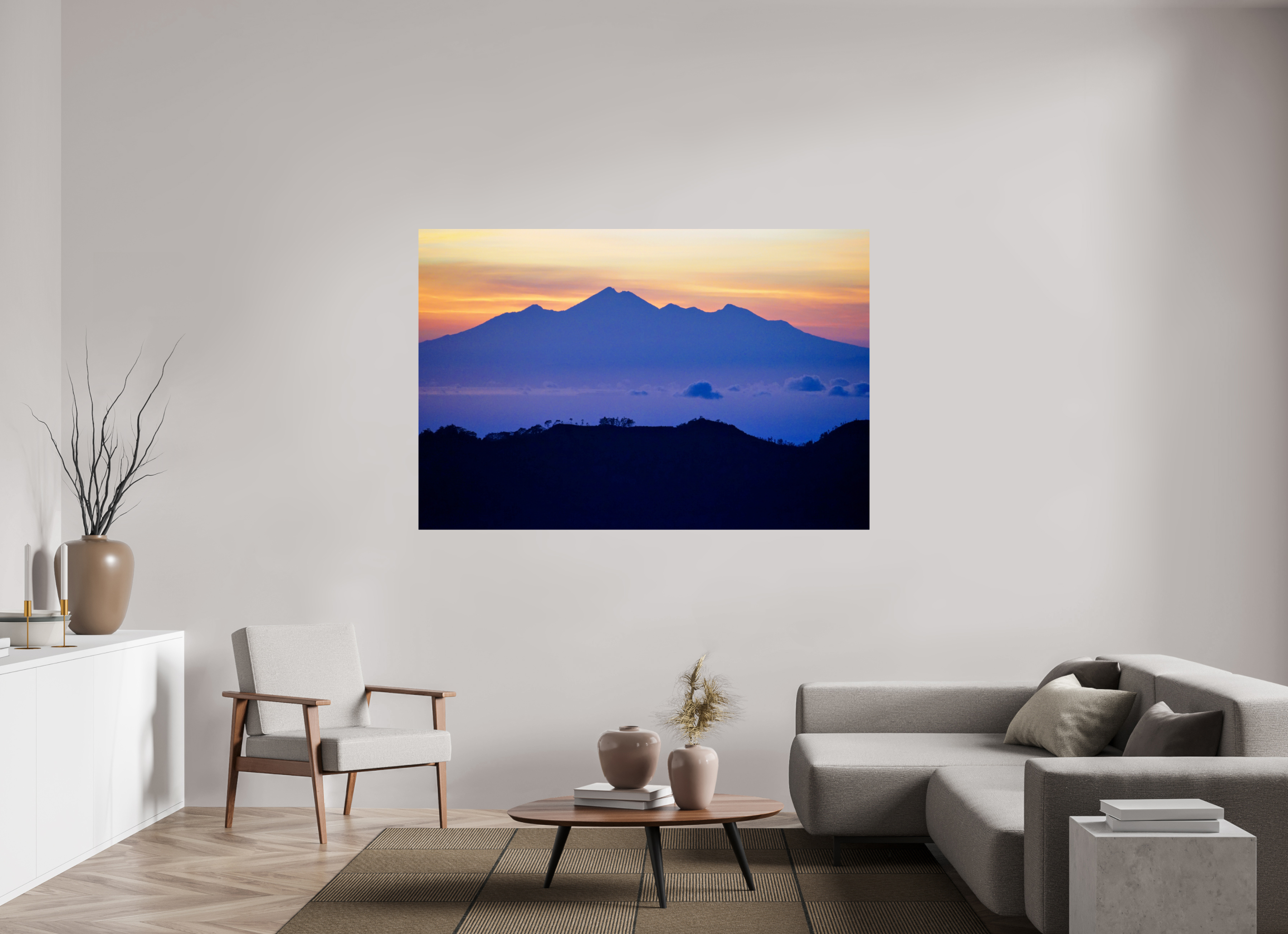 180 x 120 cm, PH Print On Fujiflex High Gloss Mount Agung at Sunrise, Bali-Indonesia