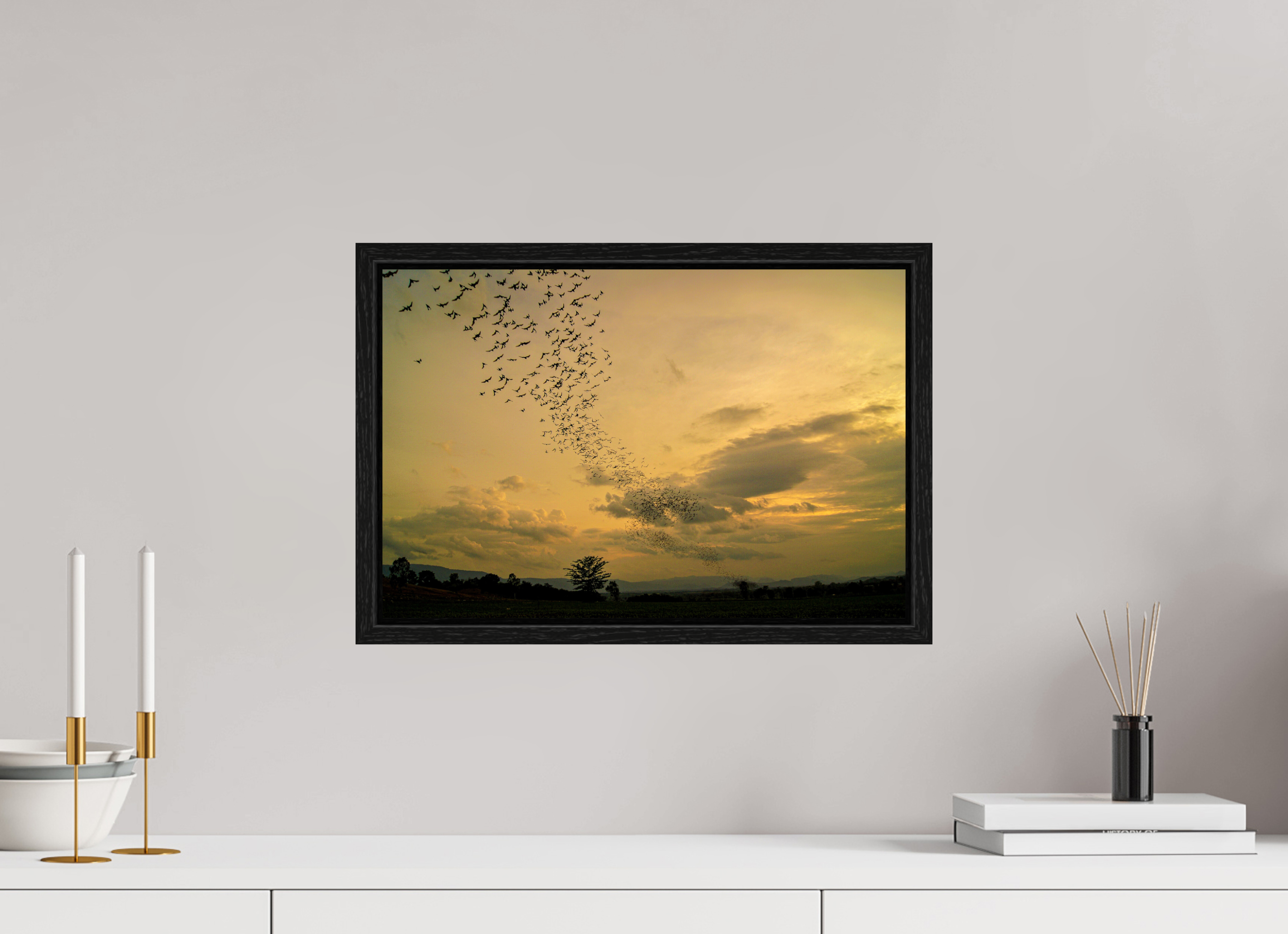 45 x 30 cm, Floater Frame Dusk Emergence