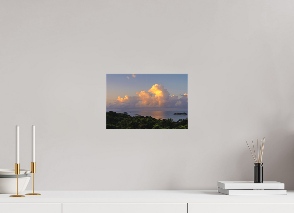30 x 20 cm, Matte Canvas on Stretcher Frame Morning Clouds - Costa Rica