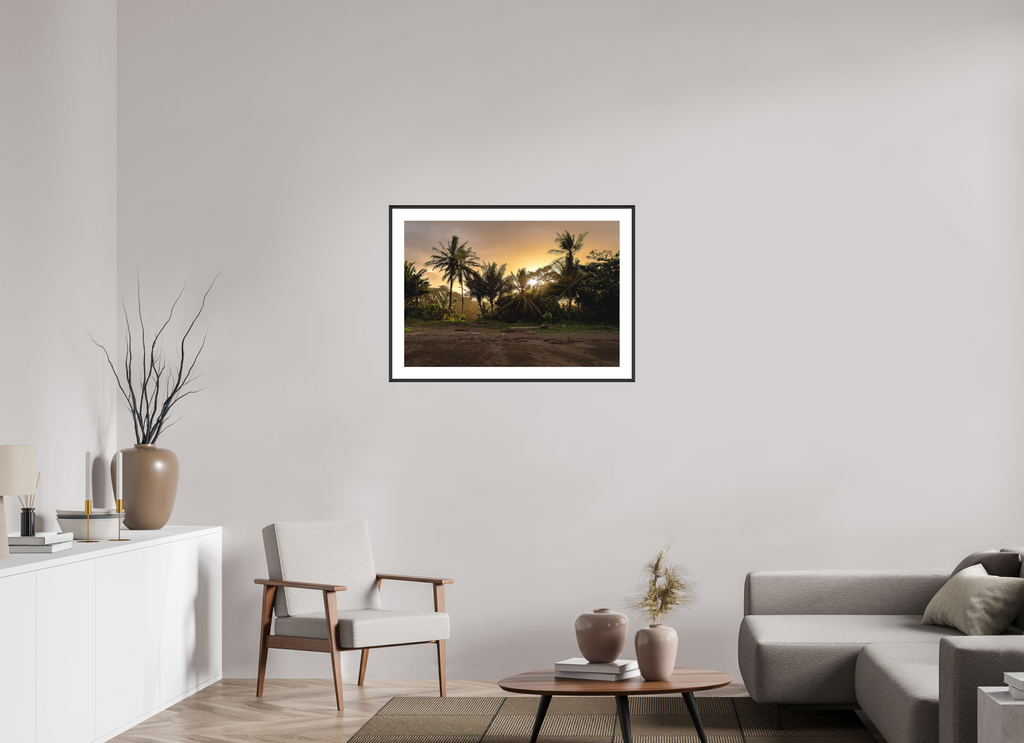 88.1 x 60 cm, Changeable Magnetic Frame - Hahnemühle Fineart Pearl Sunlit Shores
