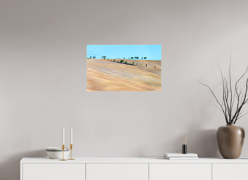 65 x 40 cm, Matte Canvas on Stretcher Frame Waves of the Harvest, Tuscany, Italy
