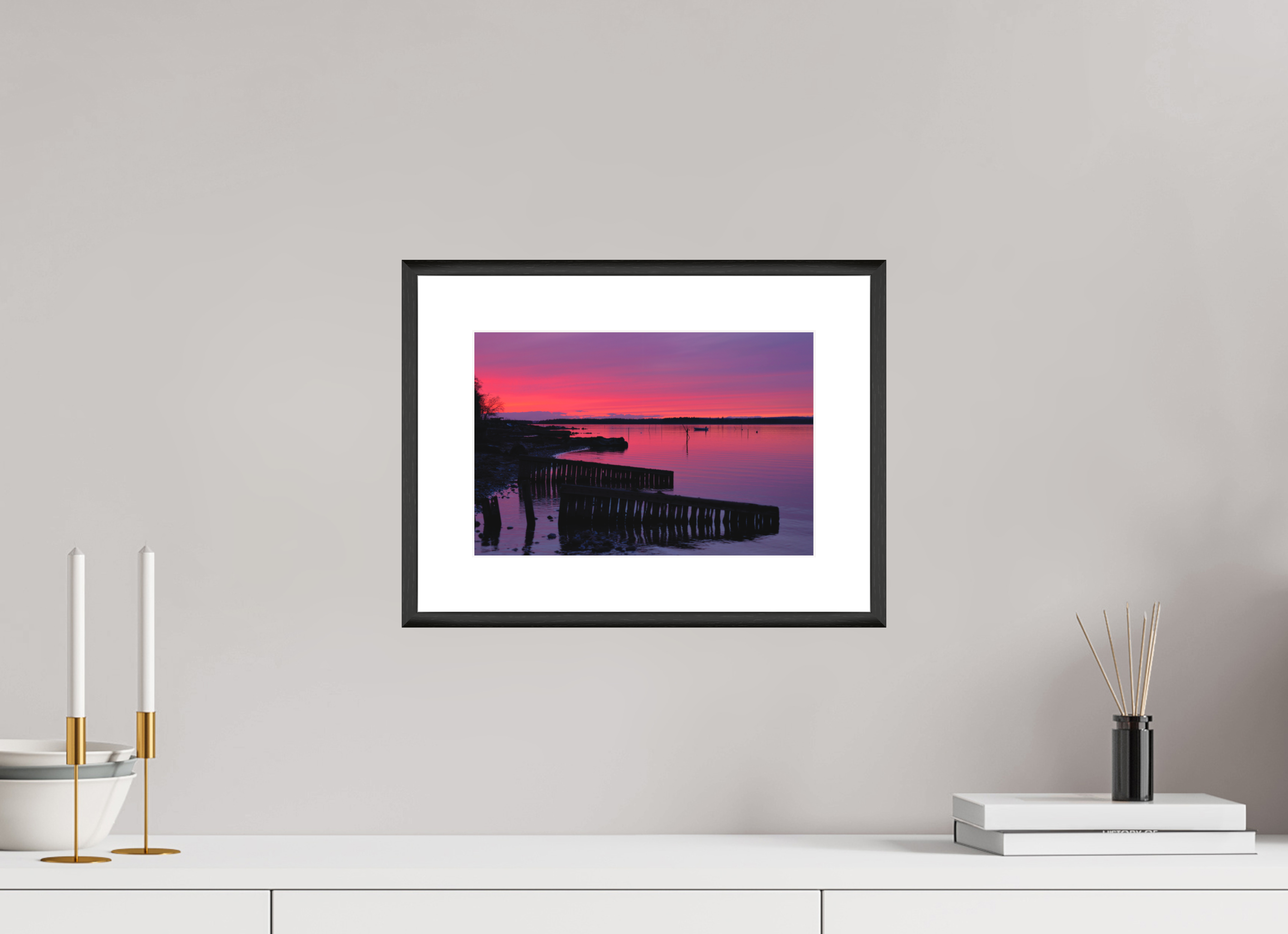 30 x 20 cm, Changeable Magnetic Frame - Hahnemühle Fineart Pearl After Sunset