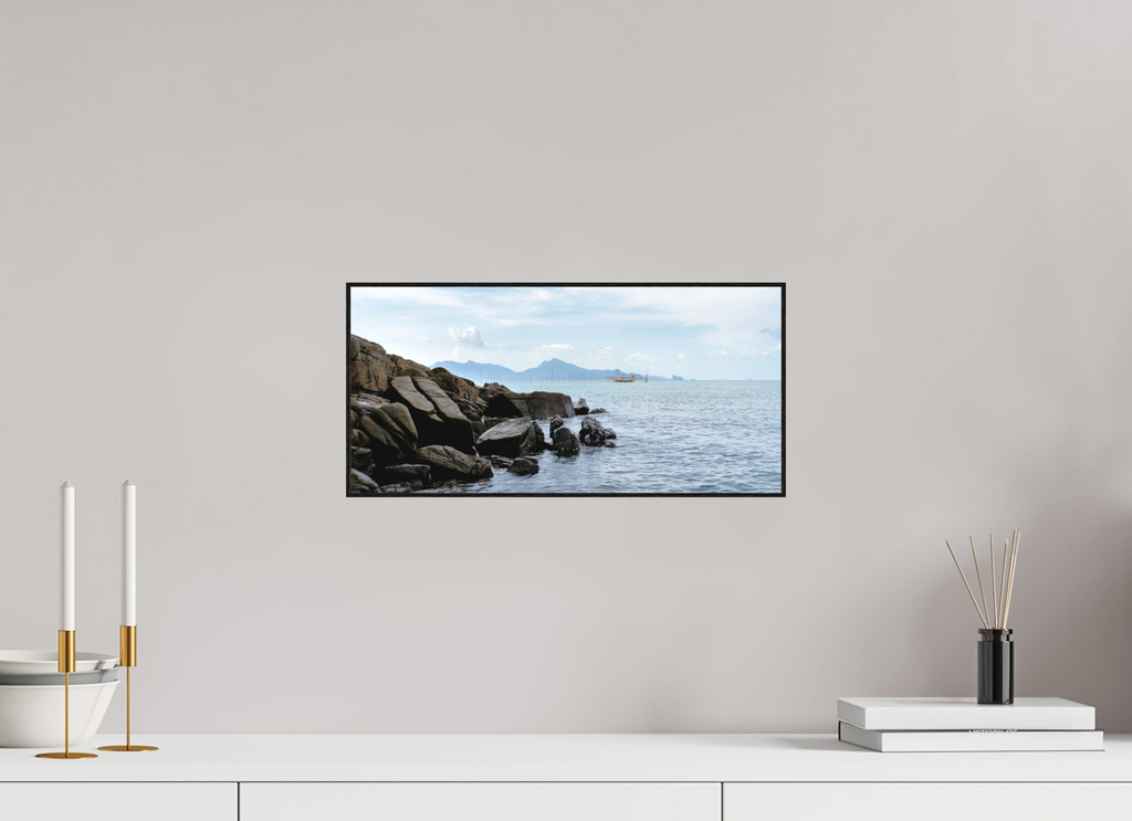 41.8 x 20 cm, Solid Wood Artbox Black Rocks