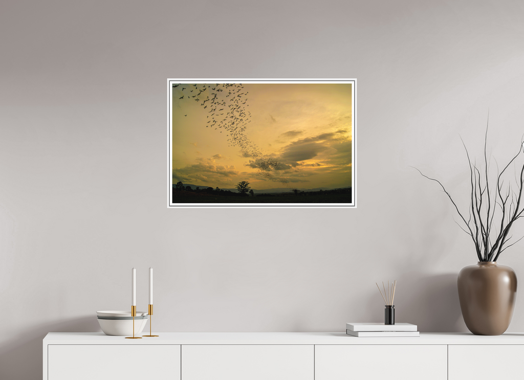 75 x 50 cm, Print on Forex with Frame Dusk Emergence
