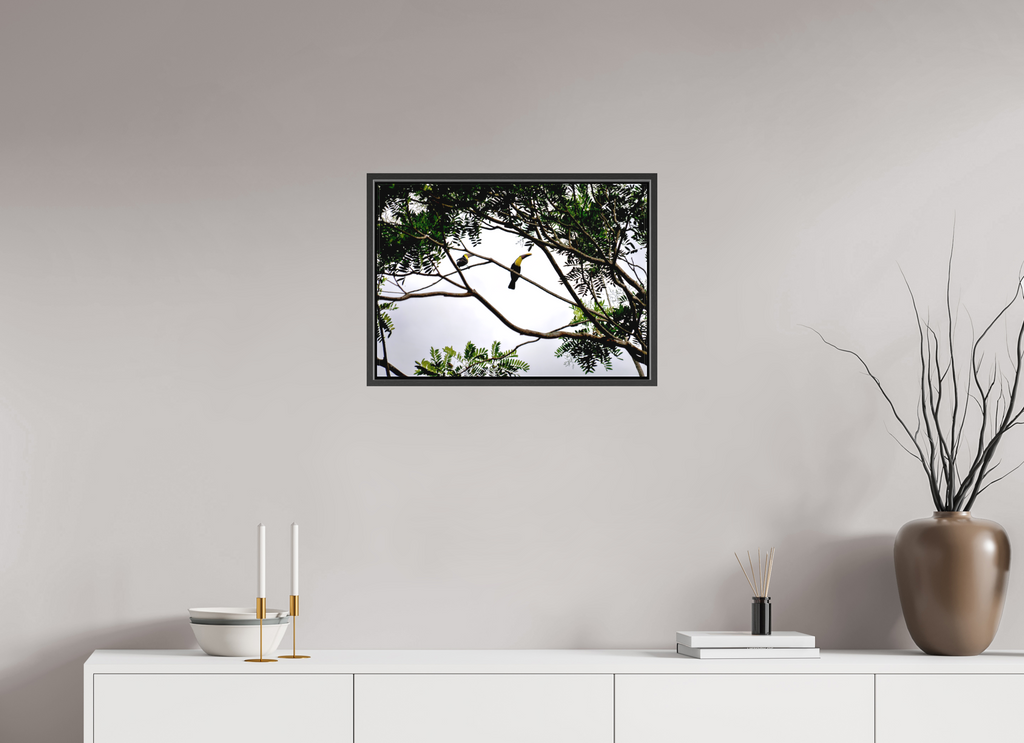 56.5 x 40 cm, Canvas A Hornbill on a Branch
