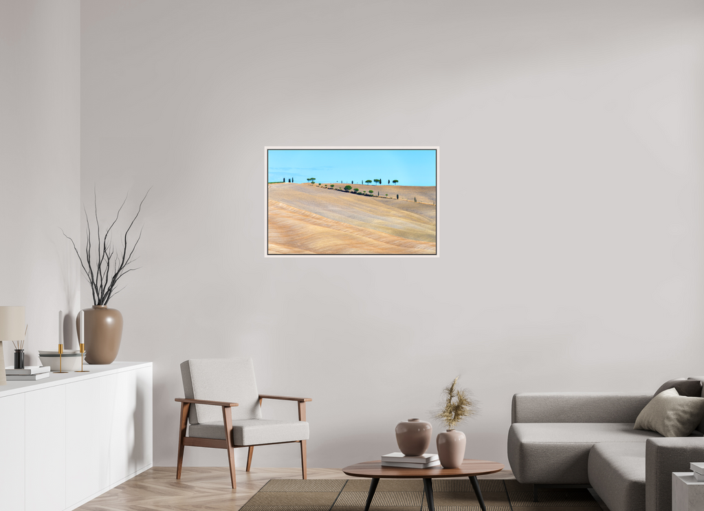 97.6 x 60 cm, Matte Canvas 15 mm Frame Waves of the Harvest, Tuscany, Italy
