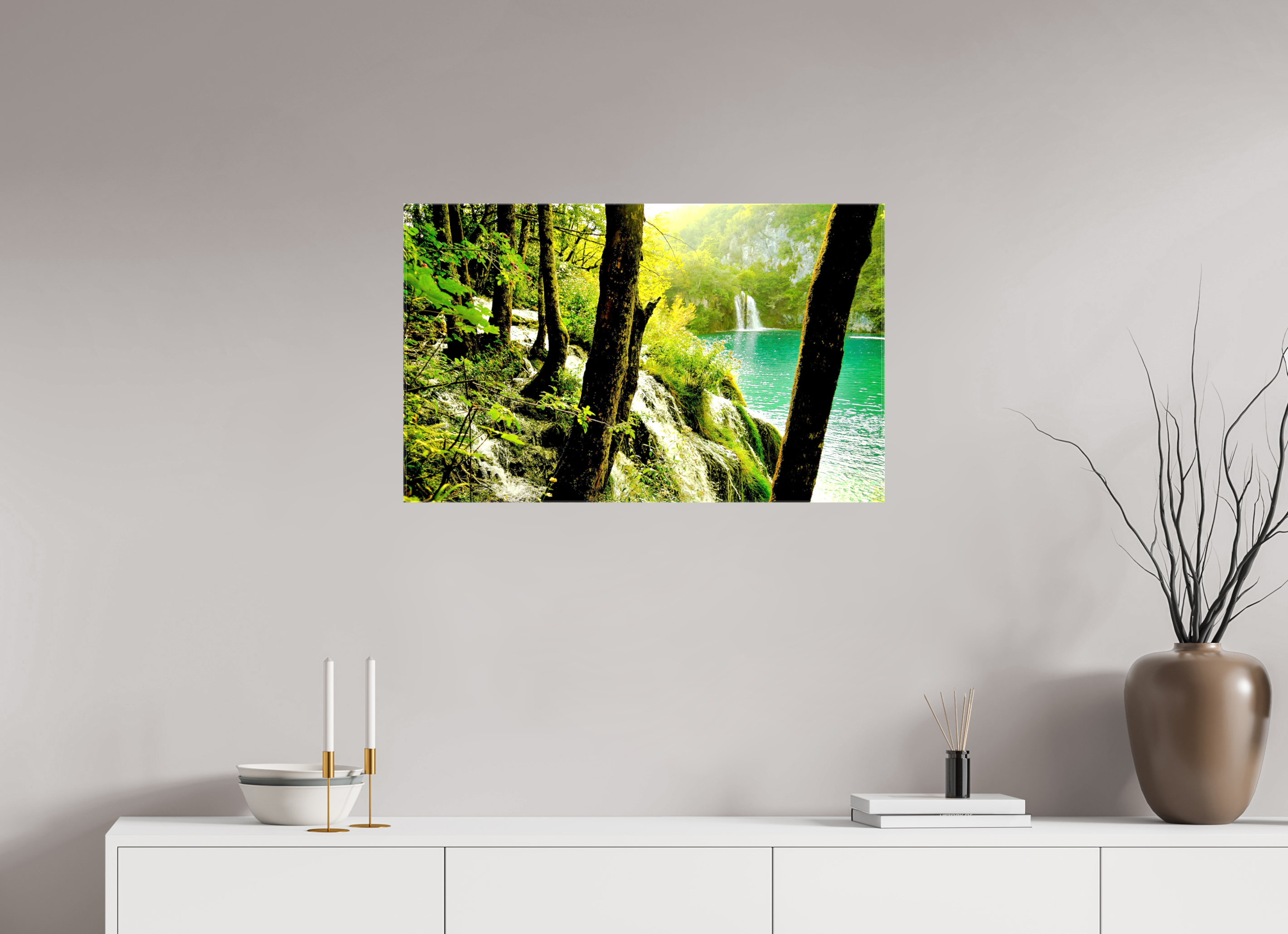 81.2 x 50 cm, Canvases Unframed A Lush Forest in Tears