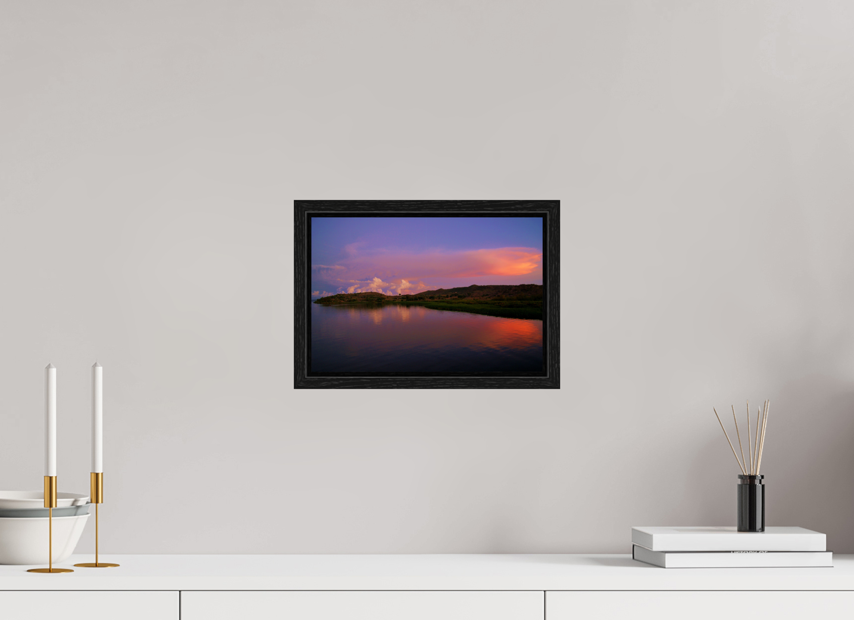 30 x 20 cm, Floater Frame Sunrise Hues of Tanzania