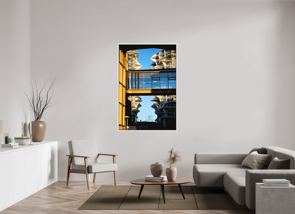 100 x 150 cm, Matte Canvas 15 mm Frame Between the Towers