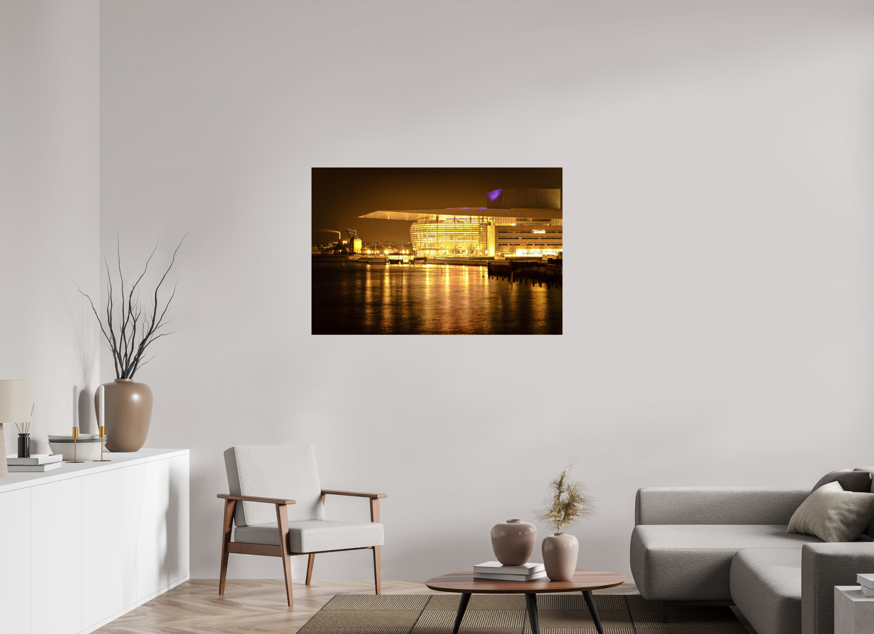 120 x 80 cm, Photo Print On Fuji Crystal DP II Operaen at Night