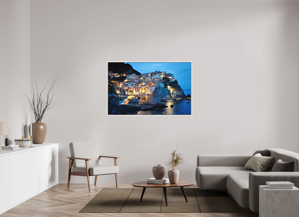 143.9 x 90 cm, Matte Canvas 15 mm Frame Manarola Harbour