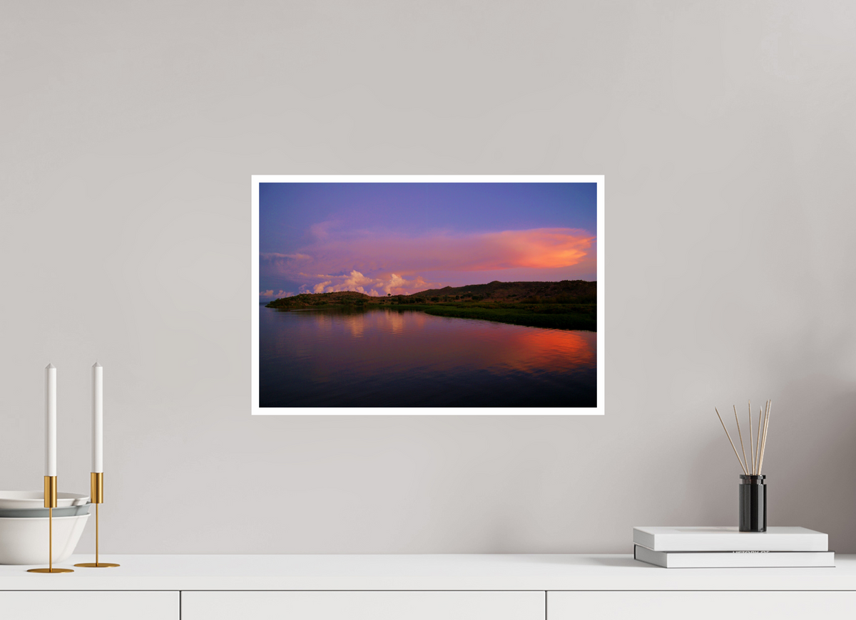 45 x 30 cm, Fujiflex High Gloss with 1 cm Border Sunrise Hues - Tanzania