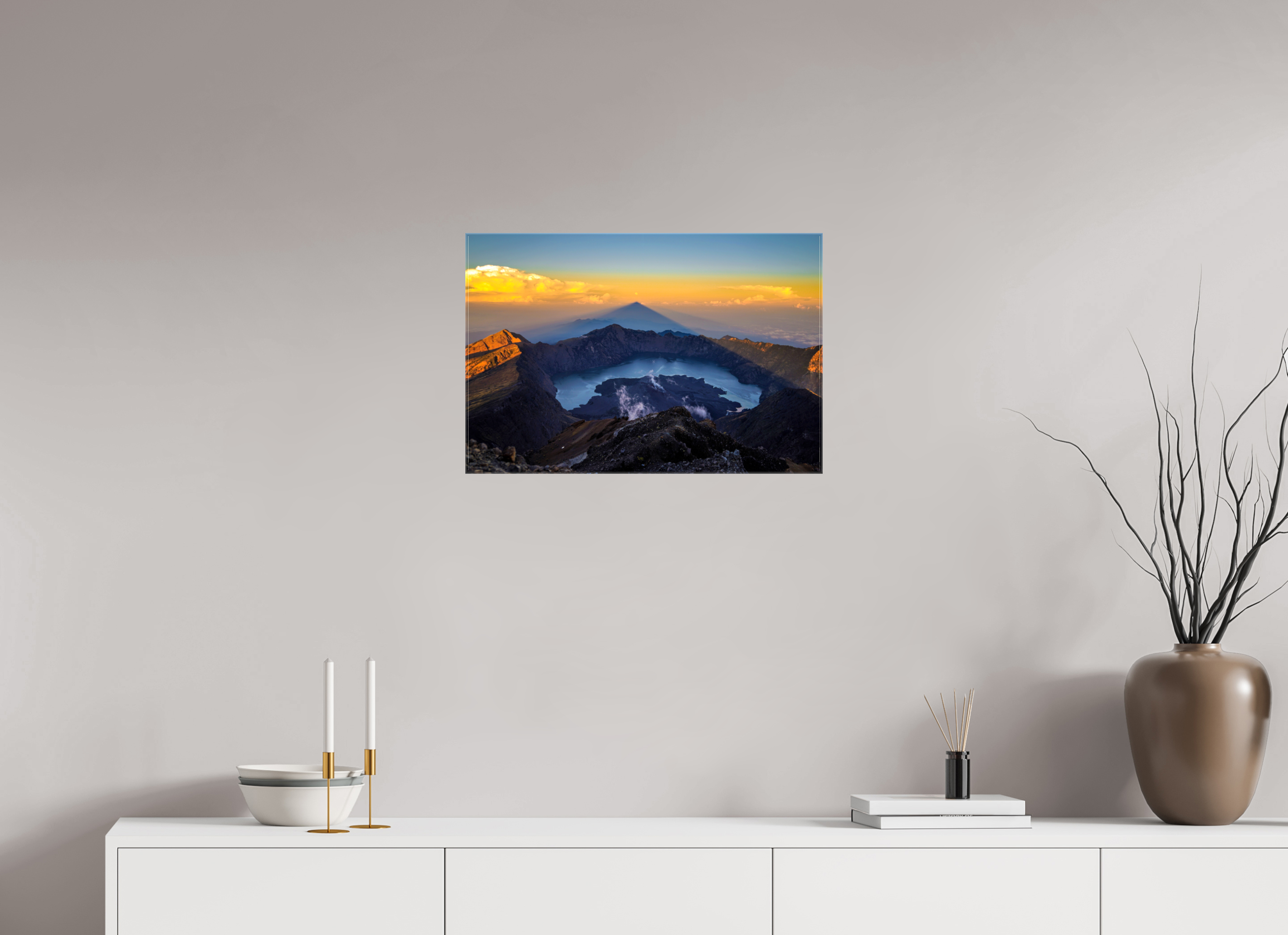 60 x 40 cm, Canvases Unframed Mount Rinjani's Caldera  - Lombok - Indonesia